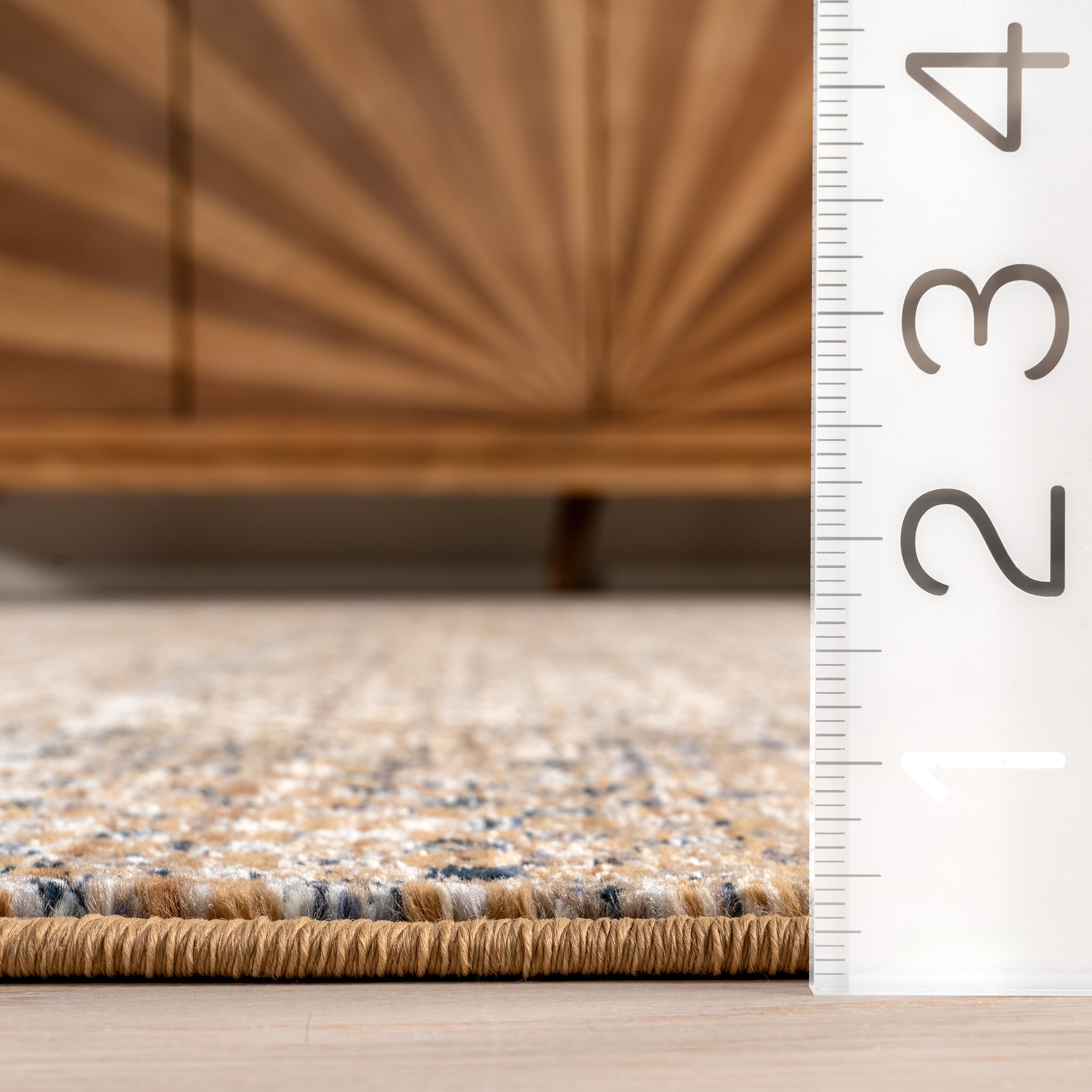 Lavender Geometric Fringe Area Rug - Image 3