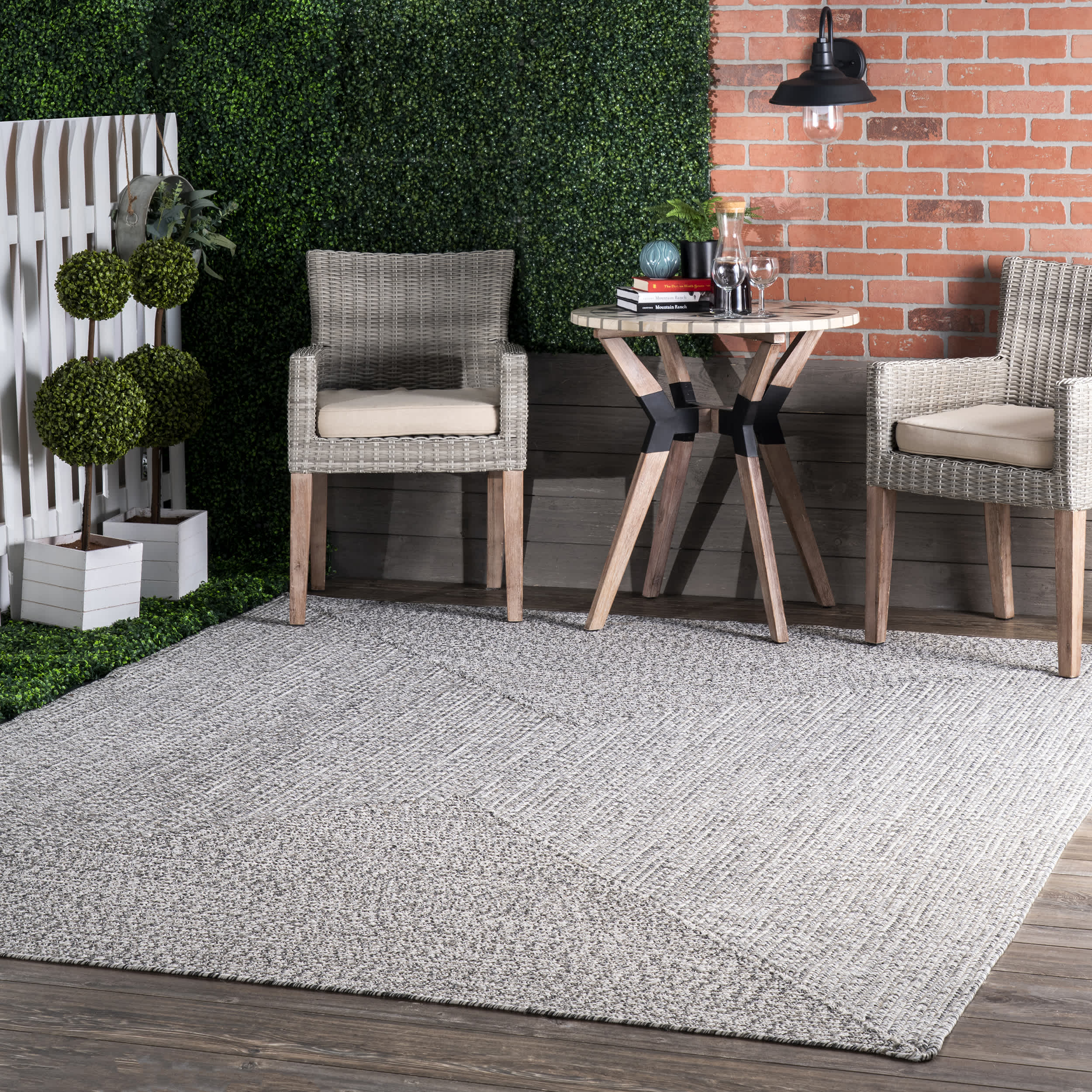 Wynn Braided Indoor/Outdoor Area Rug - Image 2