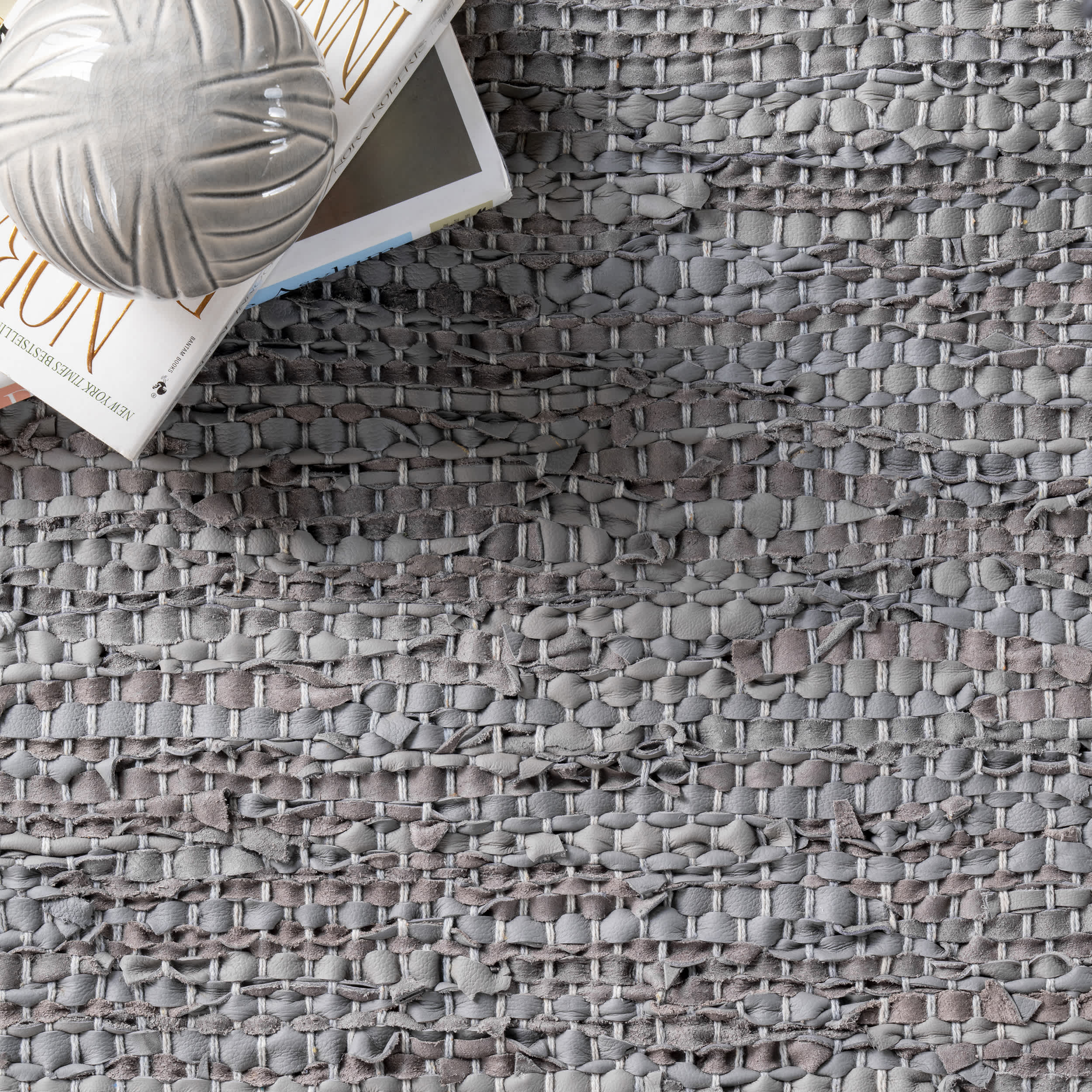 Sabby Hand Woven Leather Flatweave Area Rug - Image 21