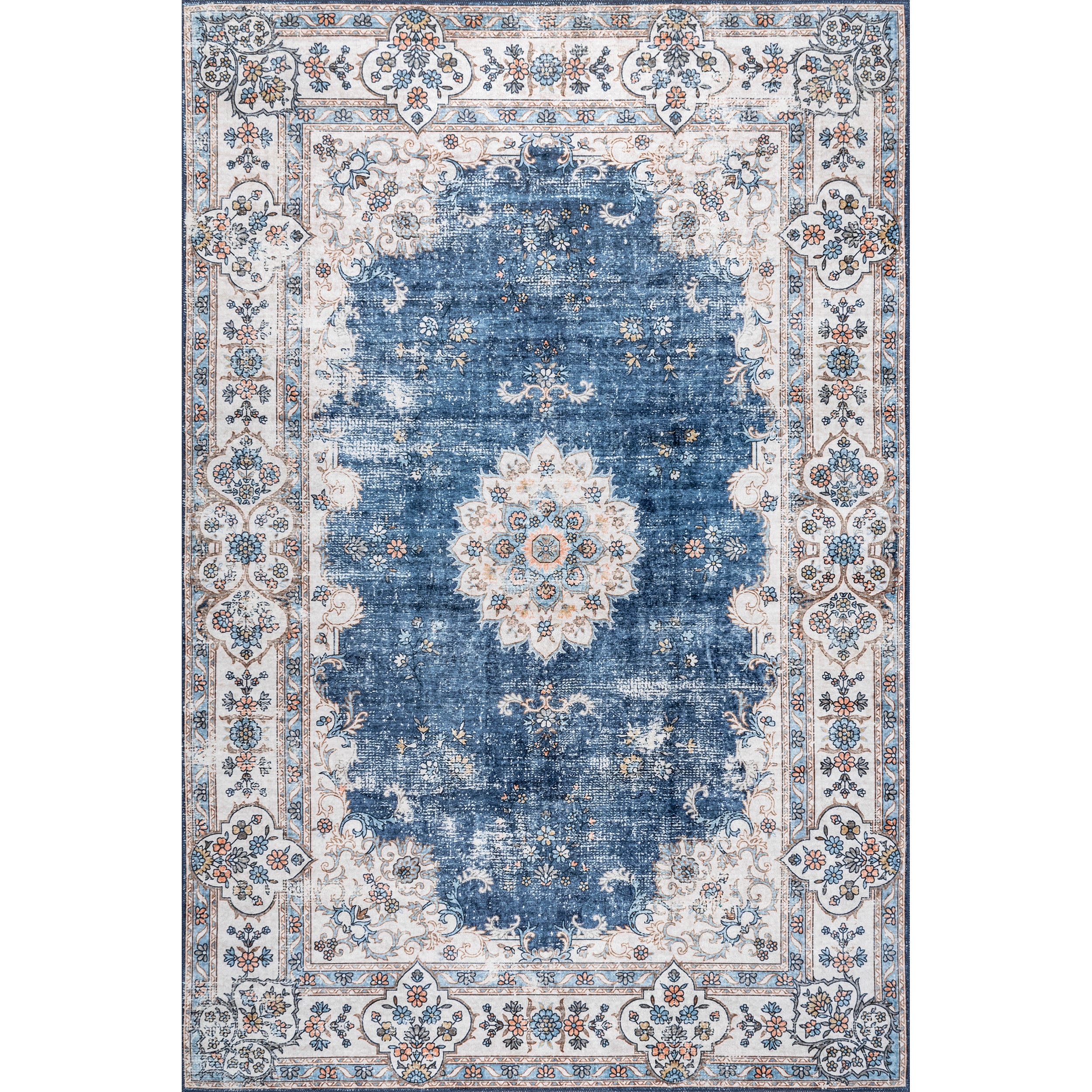 Ren Vintage Floral Machine Washable Area Rug - Image 24