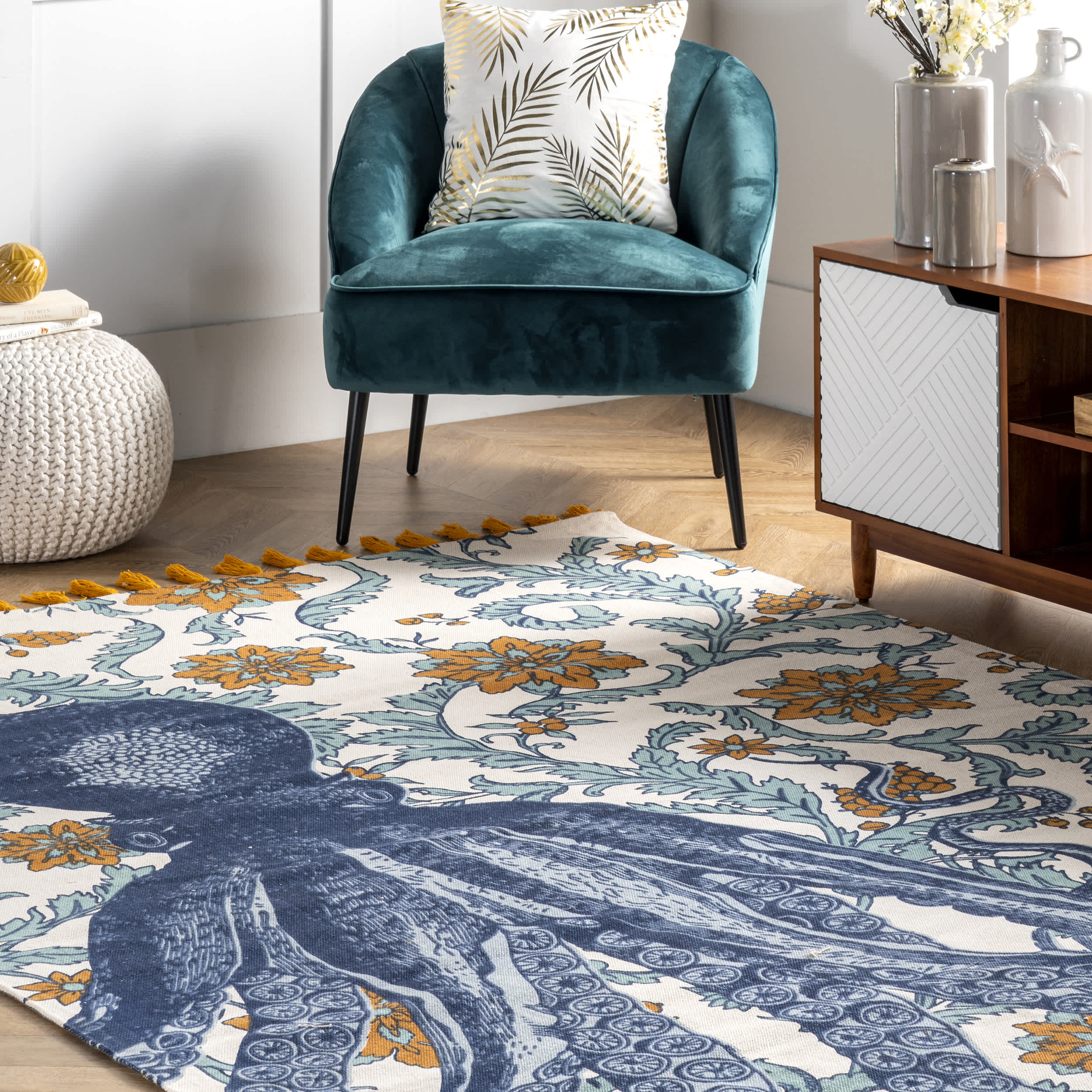 Thomas Paul Flatweave Cotton Octopus - Image 9