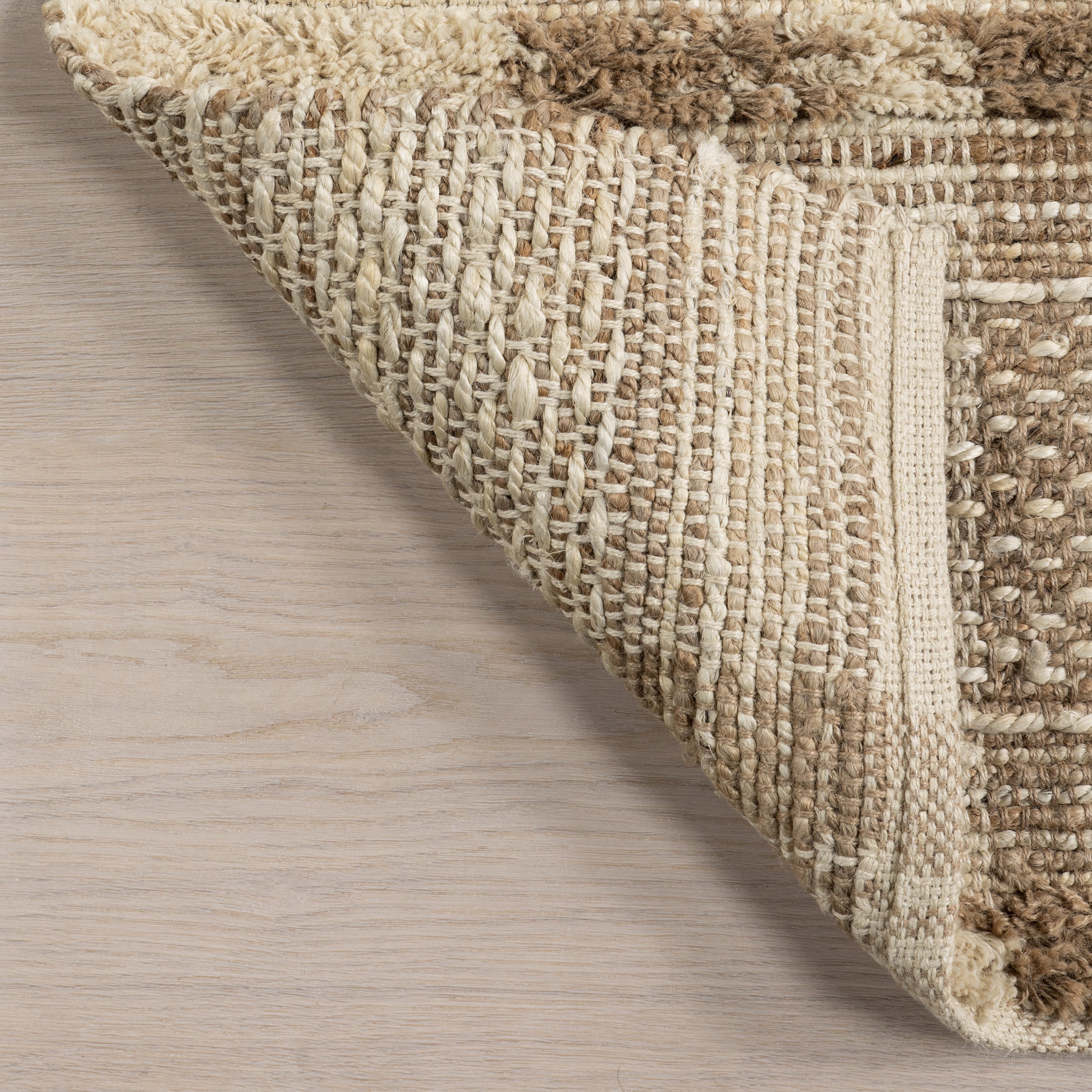 Blakley Textured Plaid Jute Area Rug - Image 7