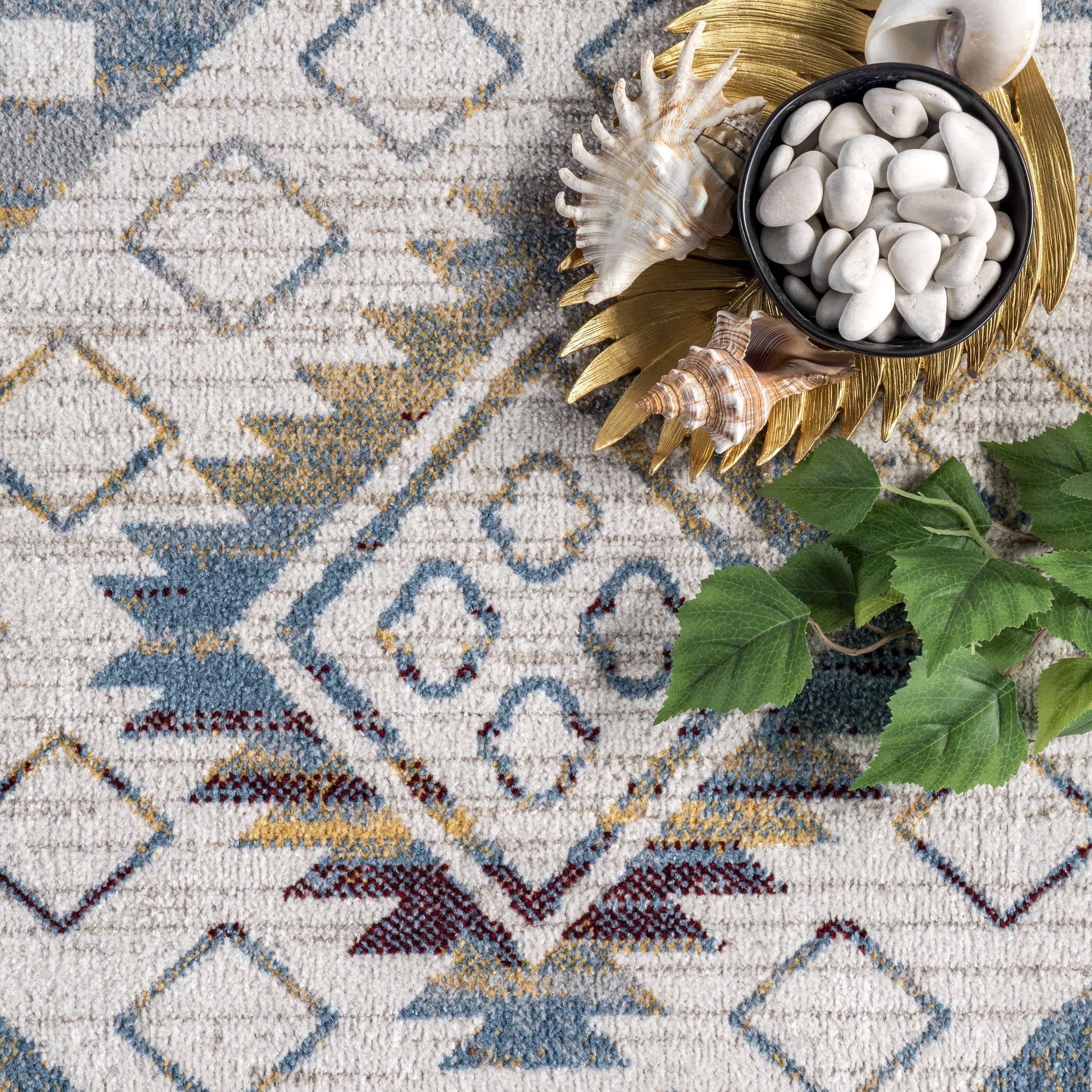 Kajal Machine Washable Southwestern Geometric Area Rug - Image 6