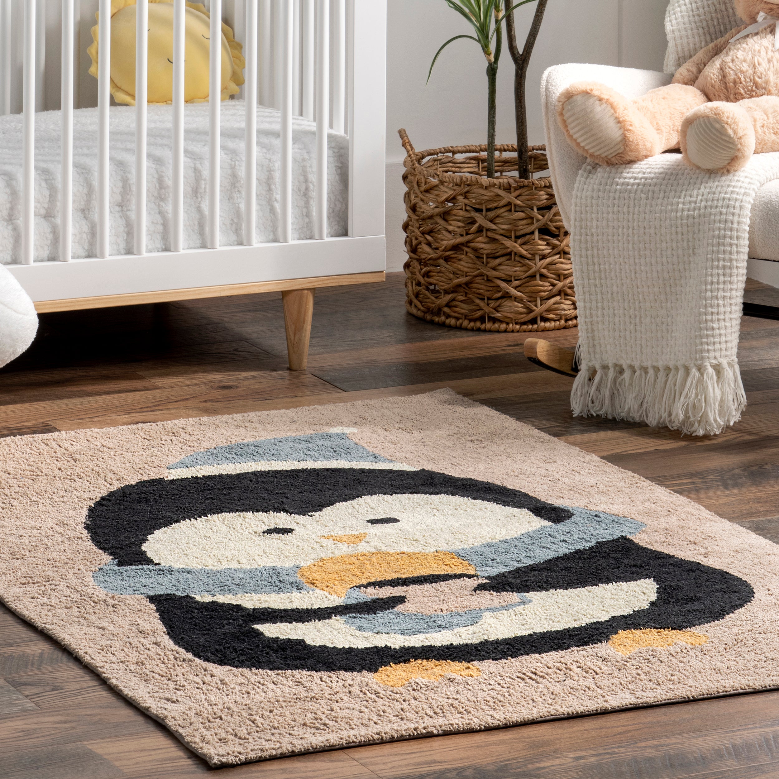 Mosby Penguin Machine Washable Kids Area Rug - Image 8