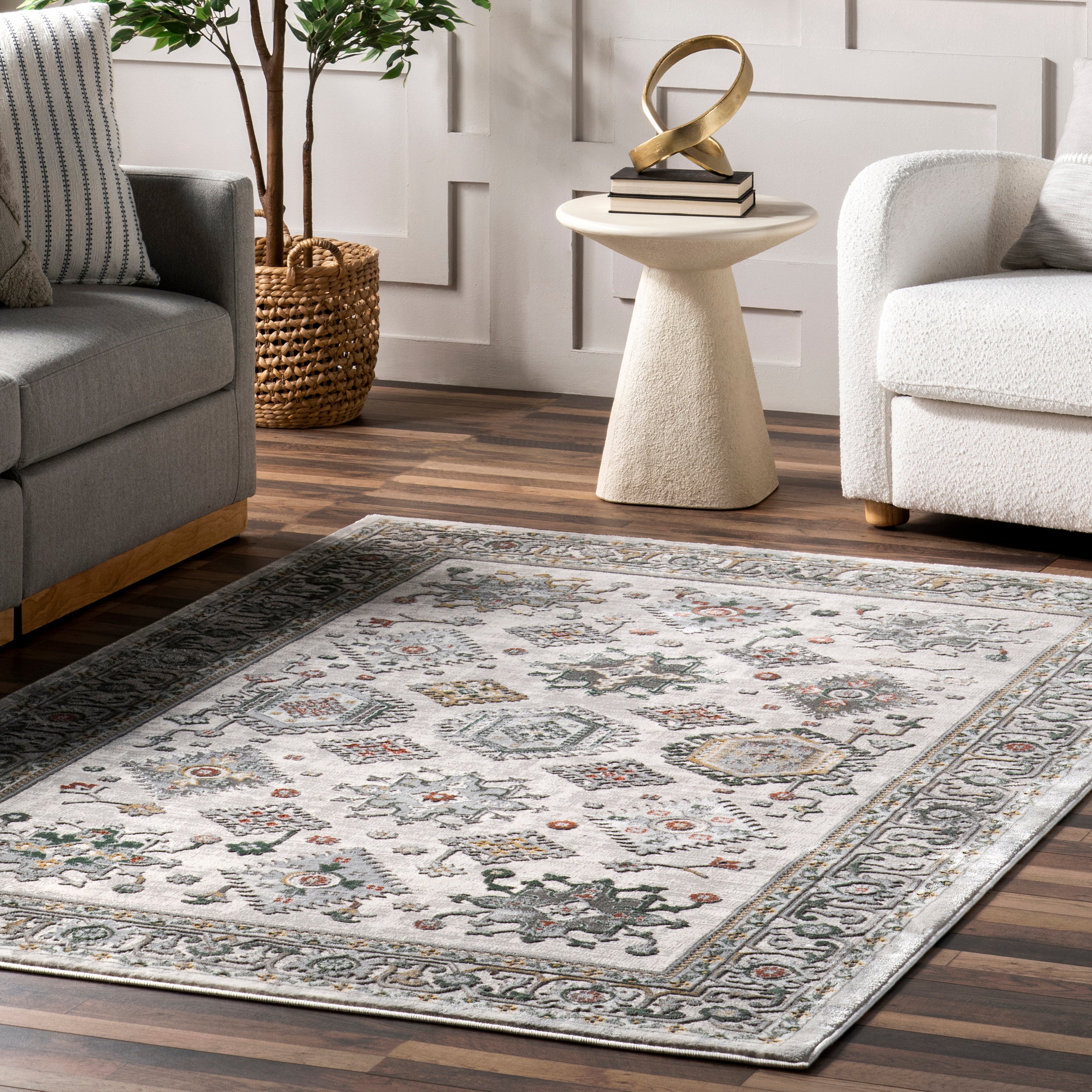 Malinda Traditional Bordered Area Rug - Image 9