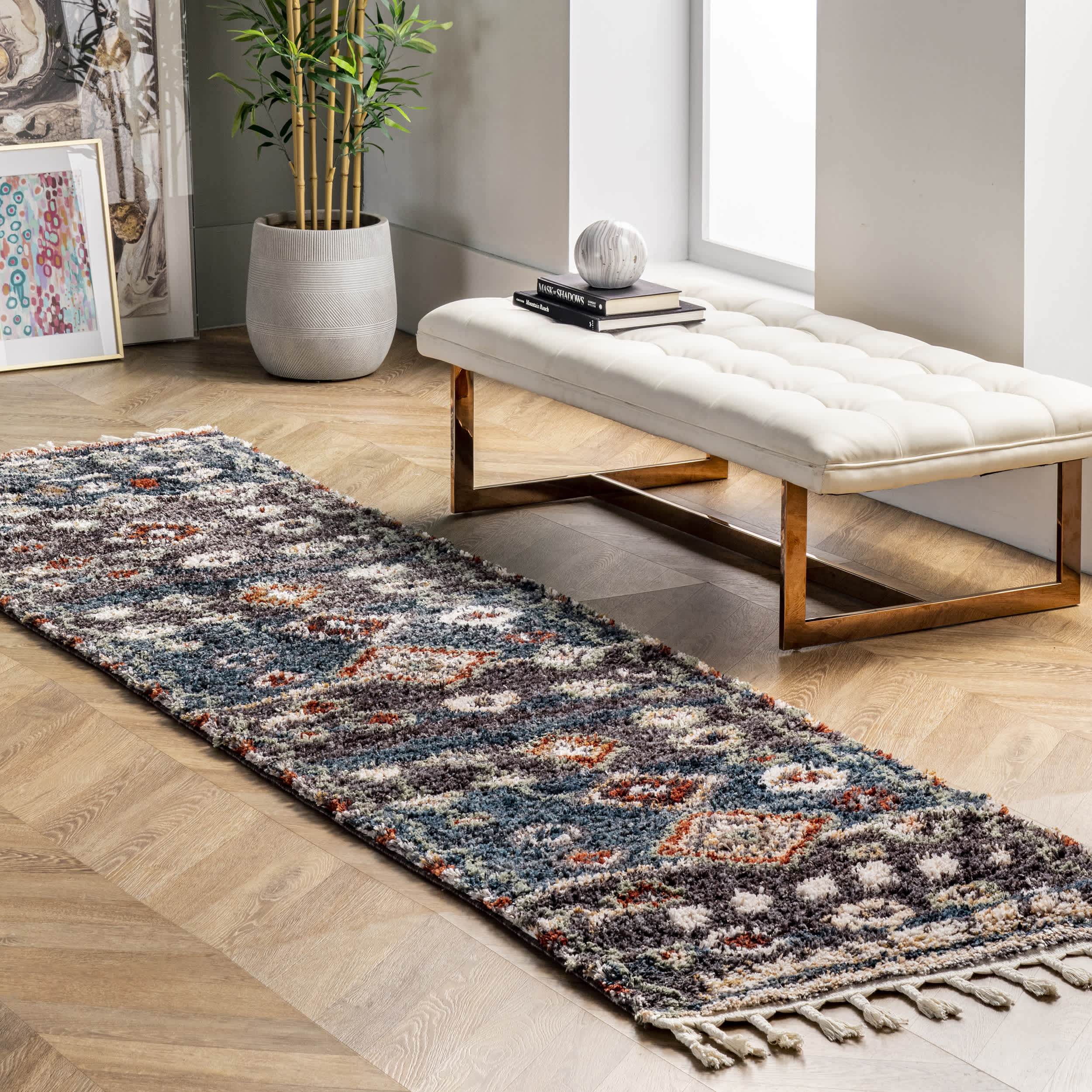 Southwestern Rosemarie Moroccan Tassel Shag Area Rug - Image 16