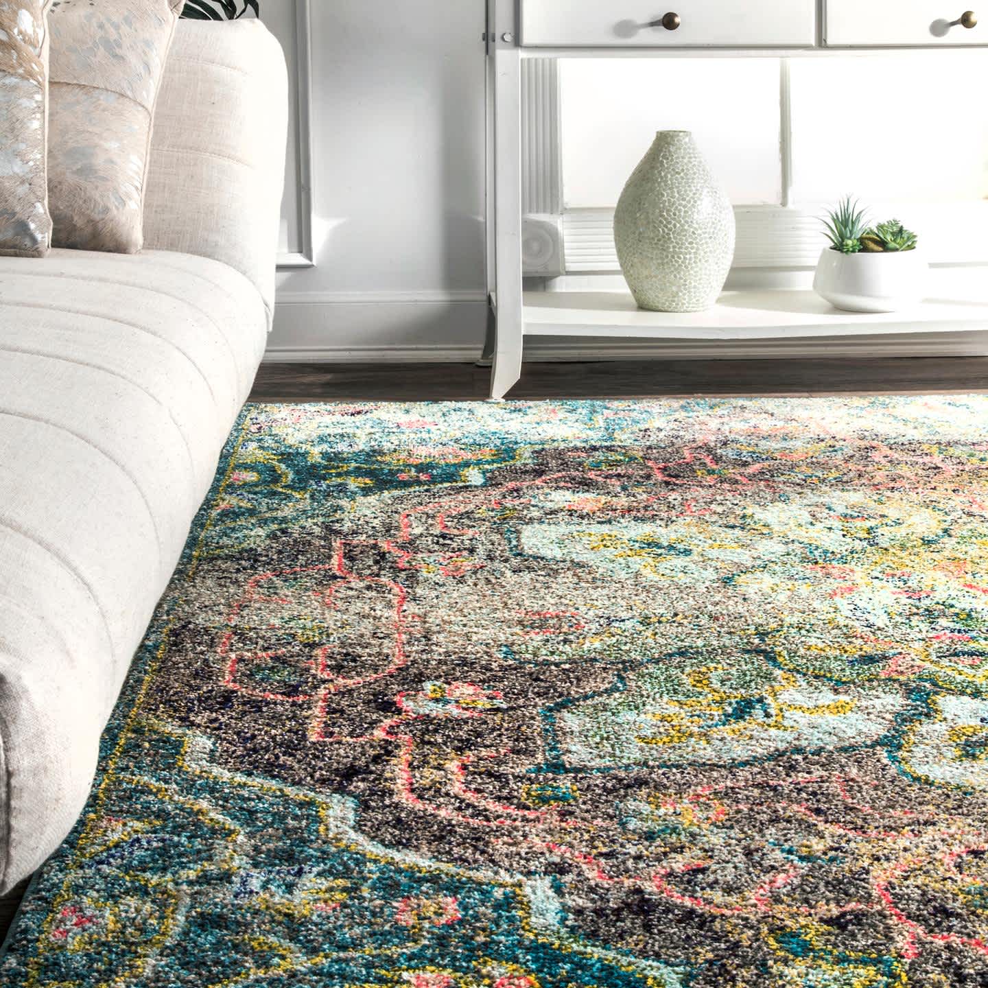 Santos Floral Medallion Area Rug - Image 4