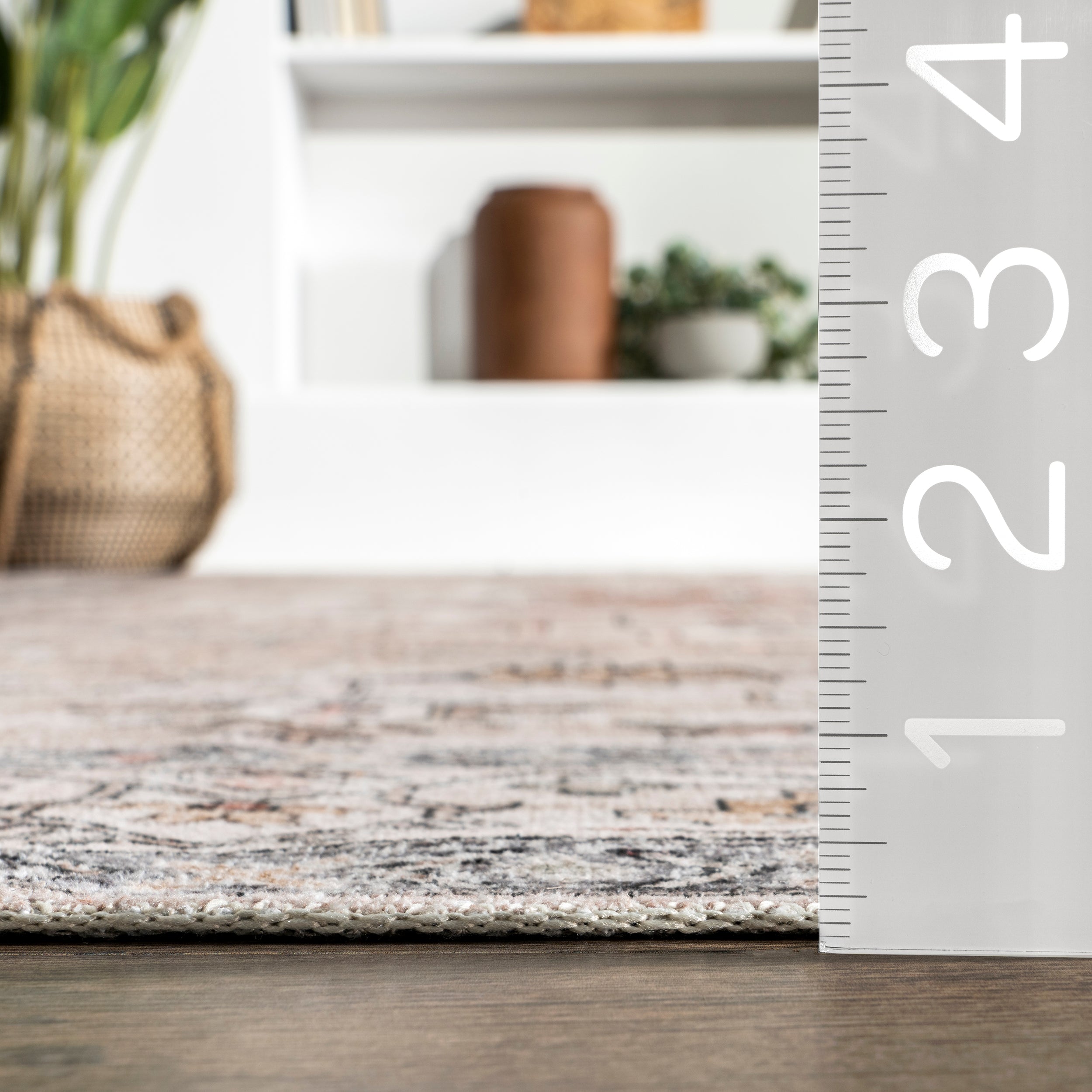 Dawson Machine Washable Distressed Medallion Area Rug - Image 14