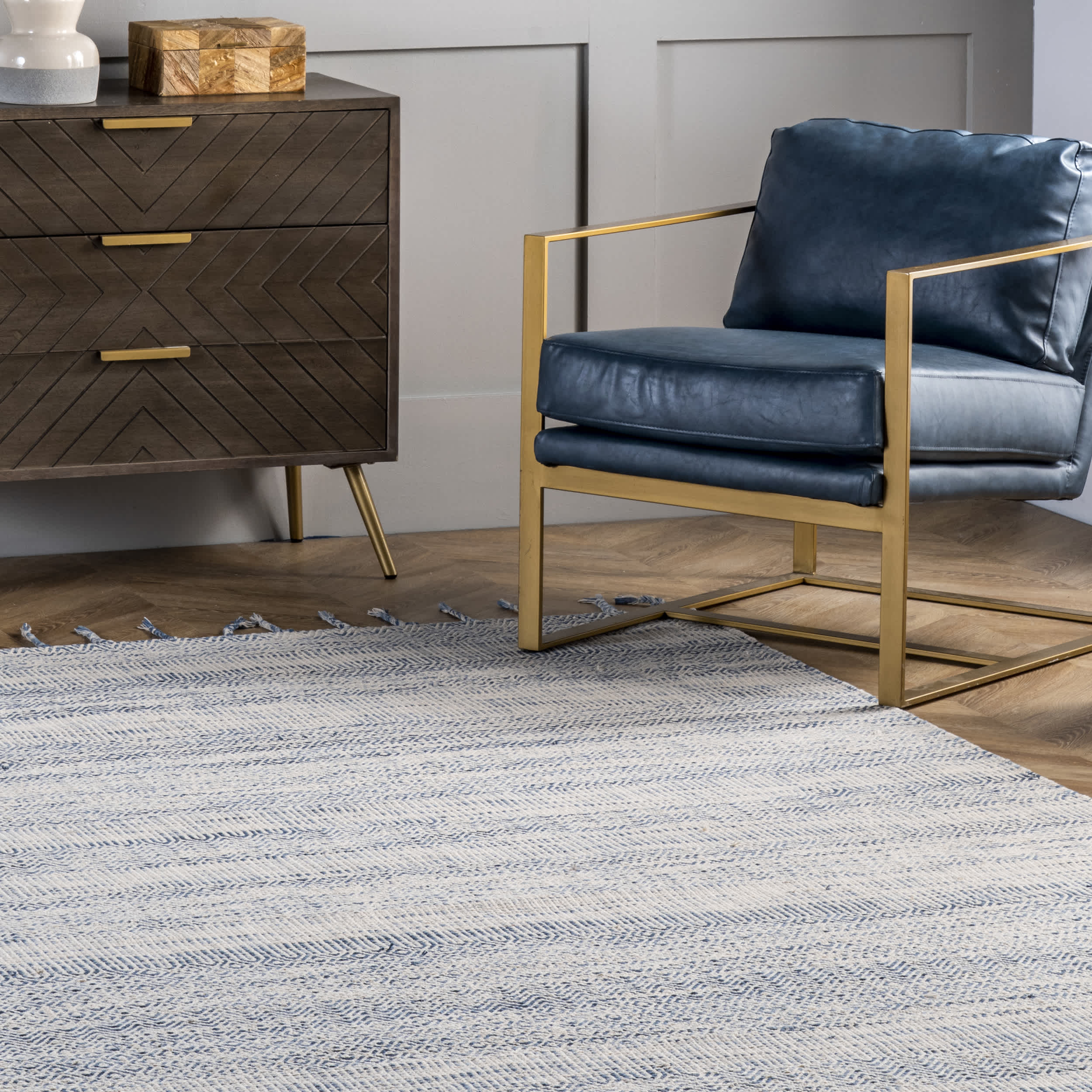 Diem Geometric Cotton Tassel Area Rug - Image 9