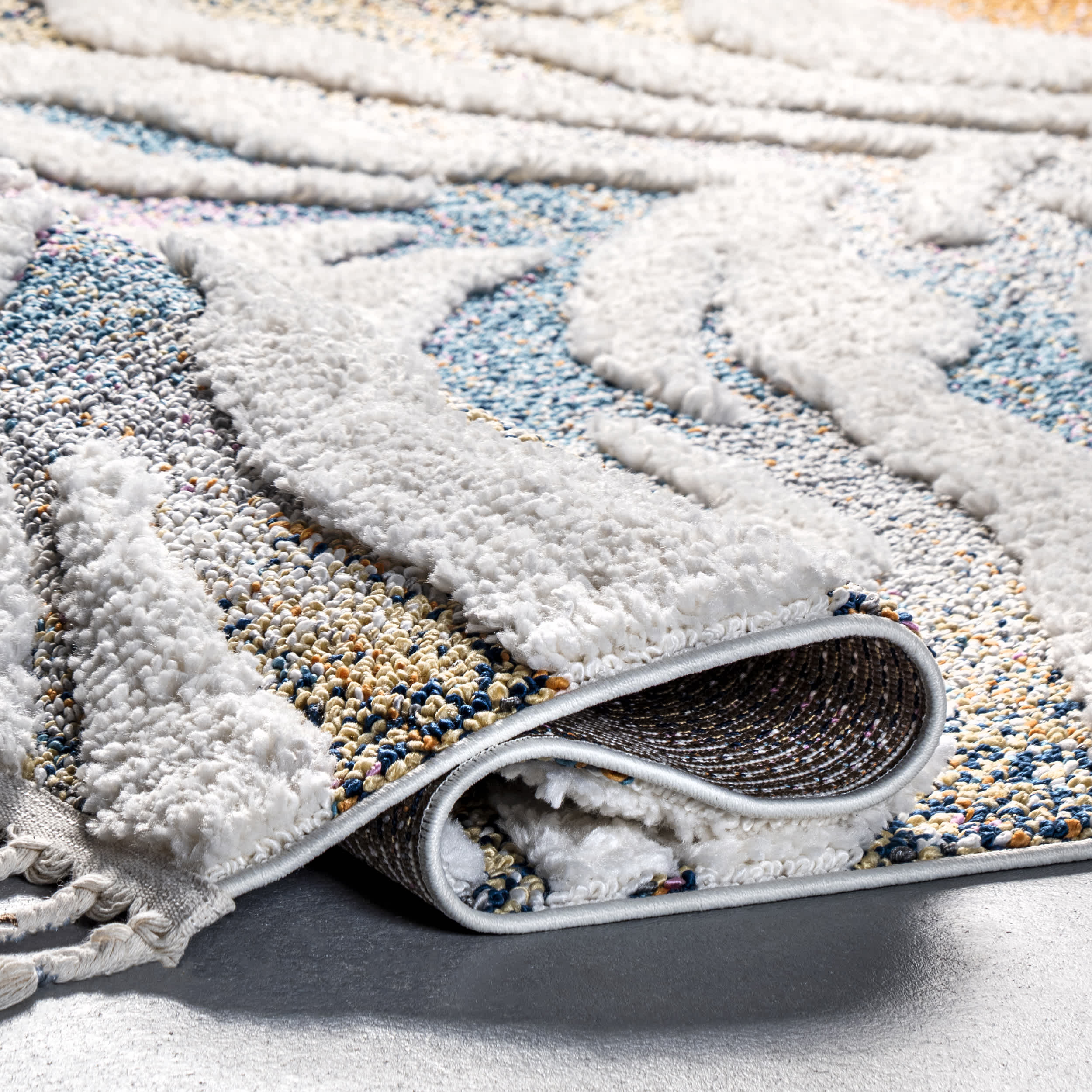 Luci Zebra Striped Shag Area Rug - Image 4