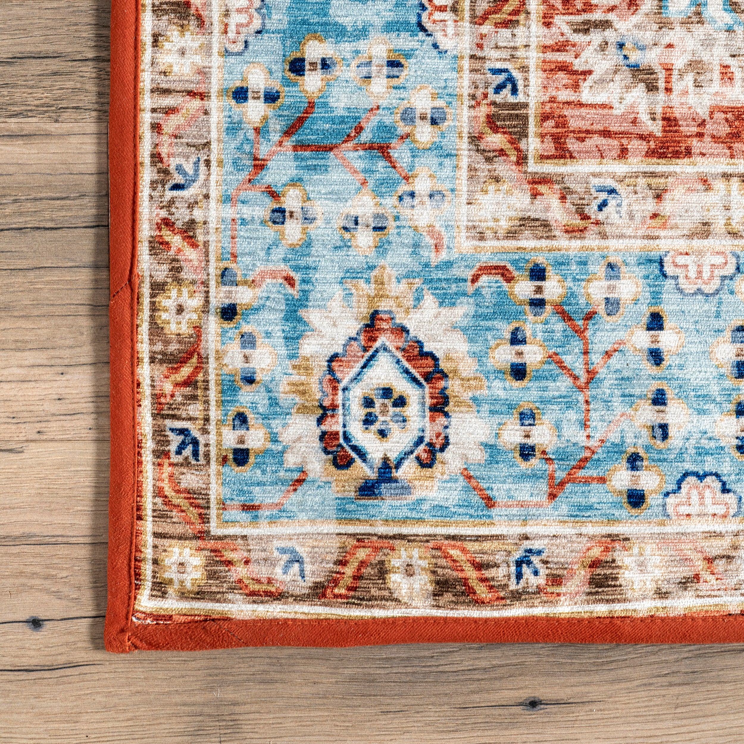 Edina Traditional Faded Machine Washable Area Rug - Image 5