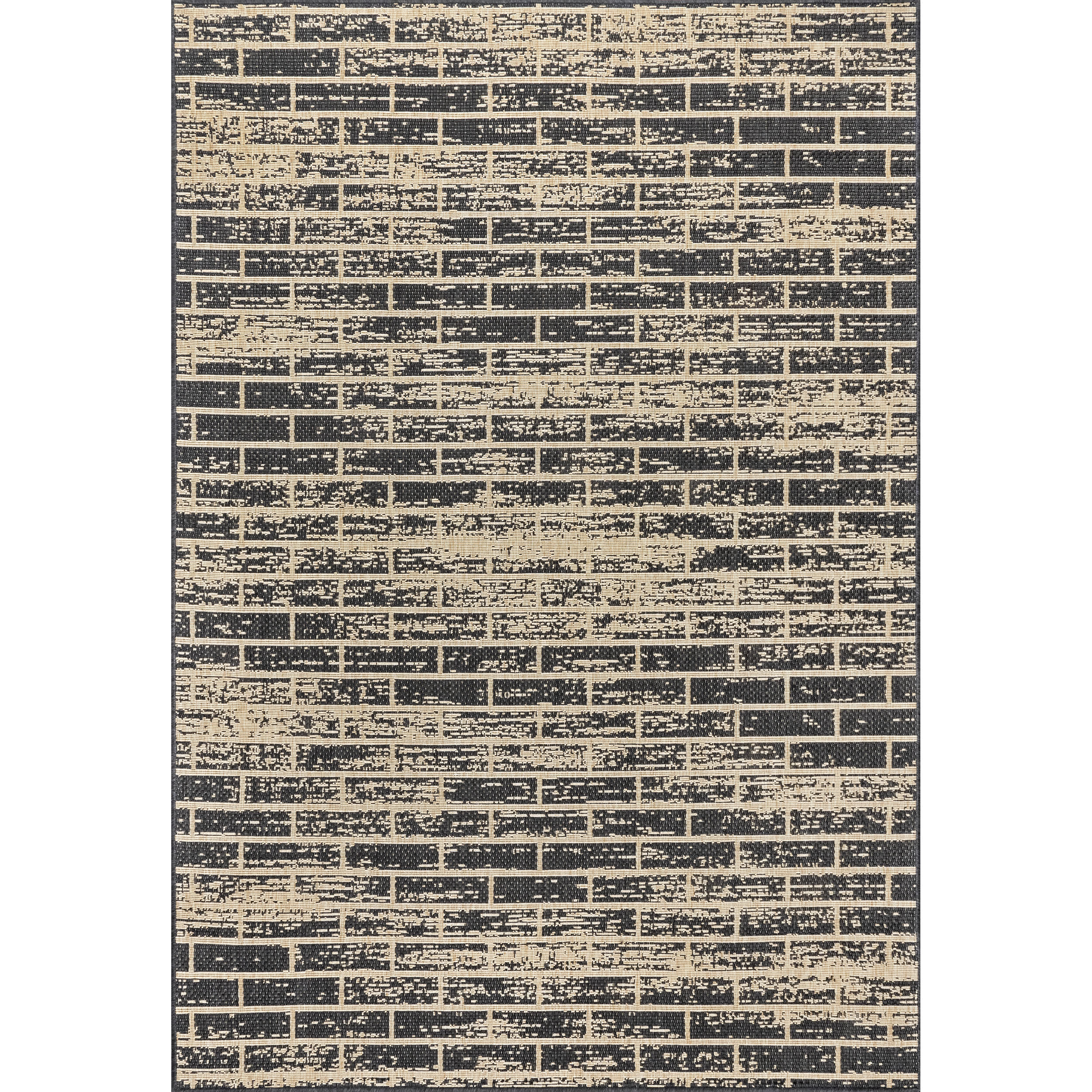 Justina Abstract Brick Indoor/Outdoor Area Rug