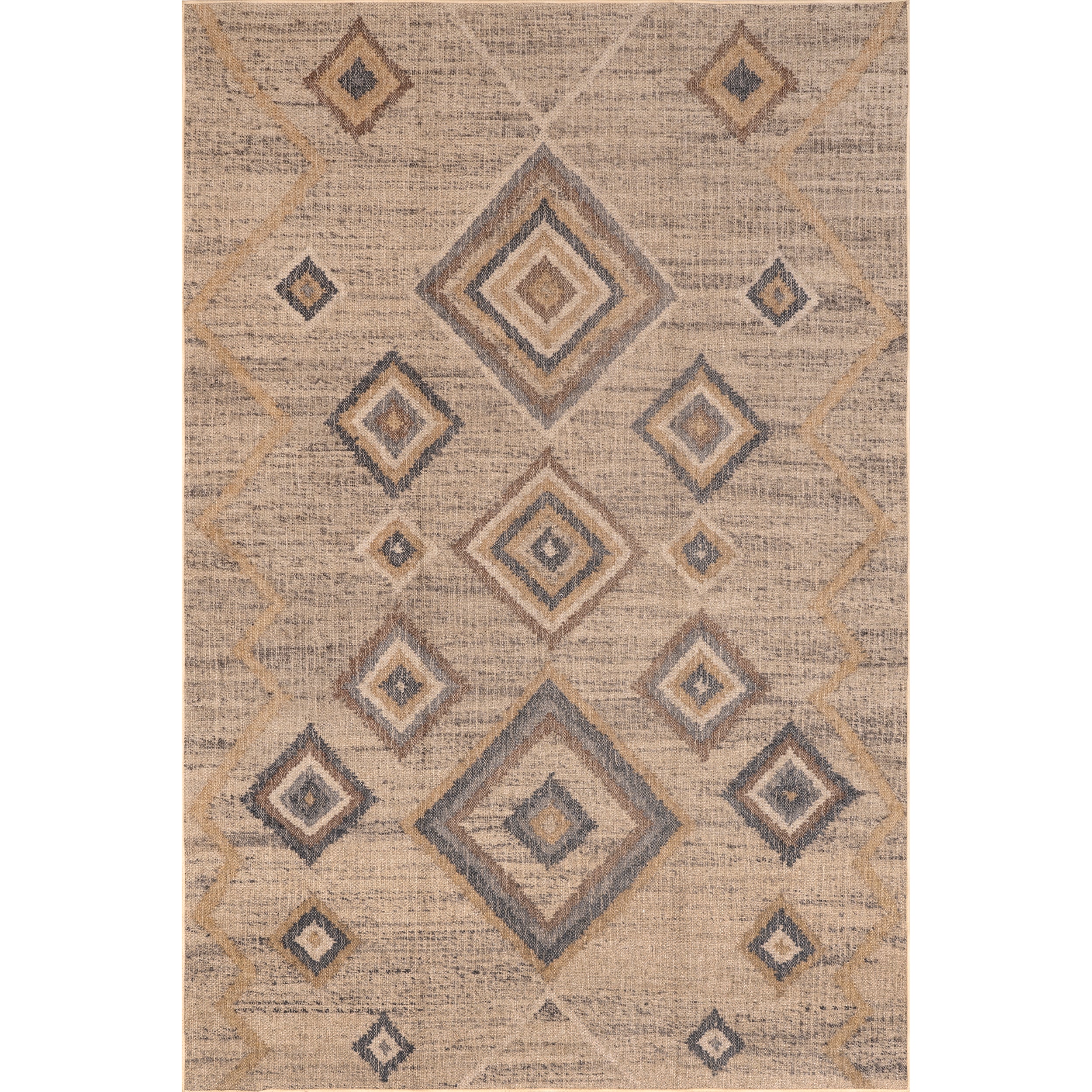Jonie Bohemian Easy-Jute Machine Washable Area Rug