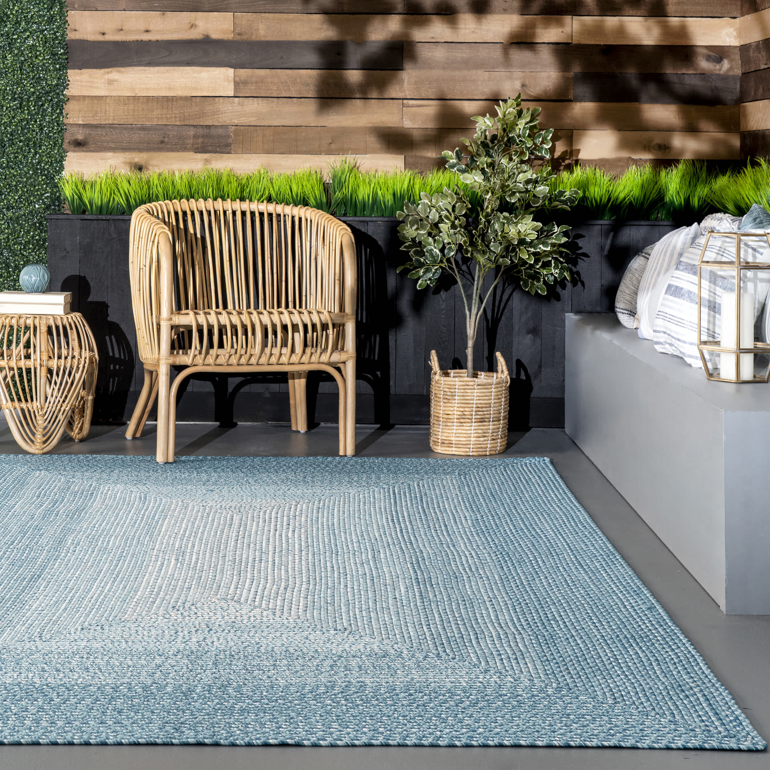 Jayda Braided Ombre Indoor/Outdoor Area Rug - Image 8
