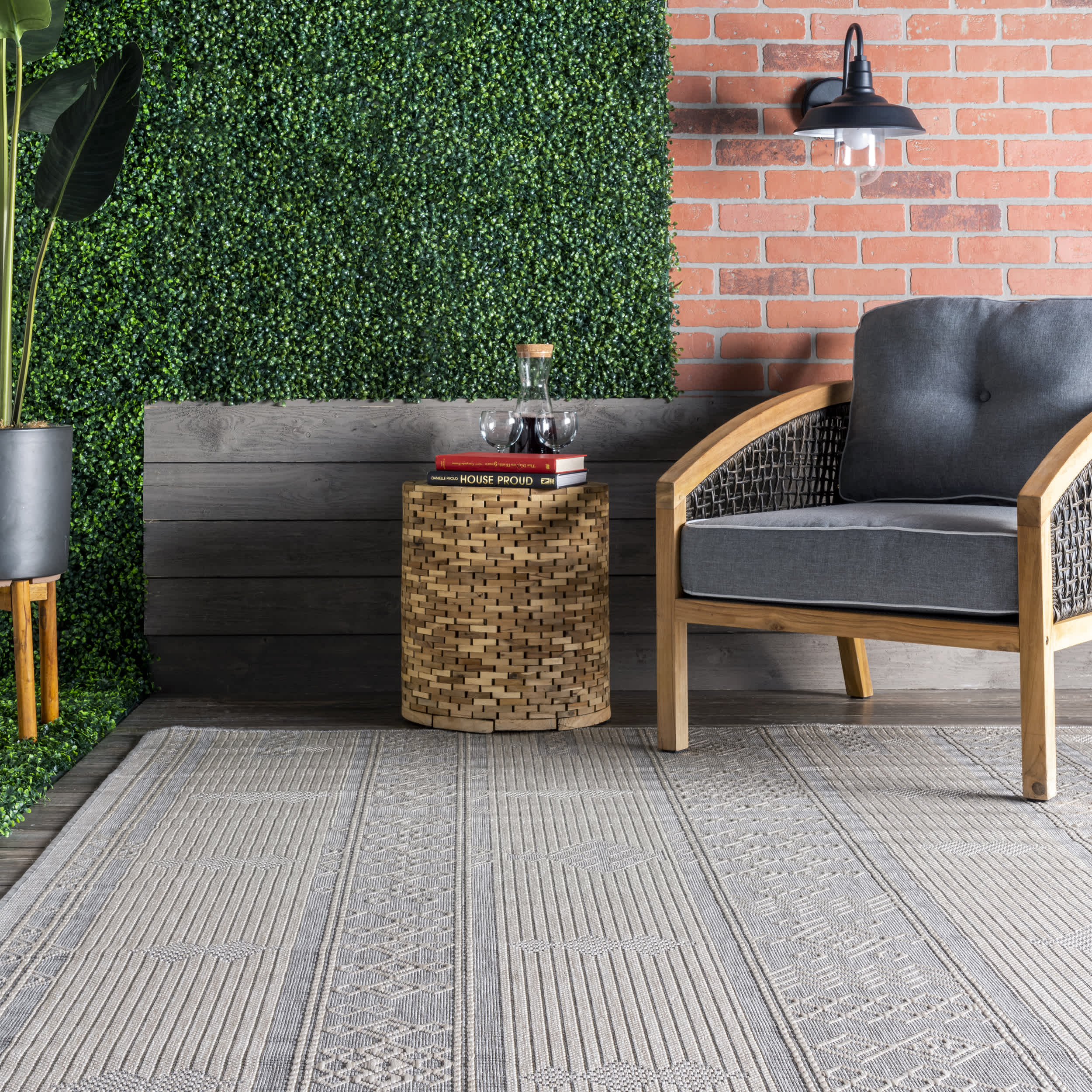 Leigh Ethnic Stripes Indoor/Outdoor Area Rug - Image 8