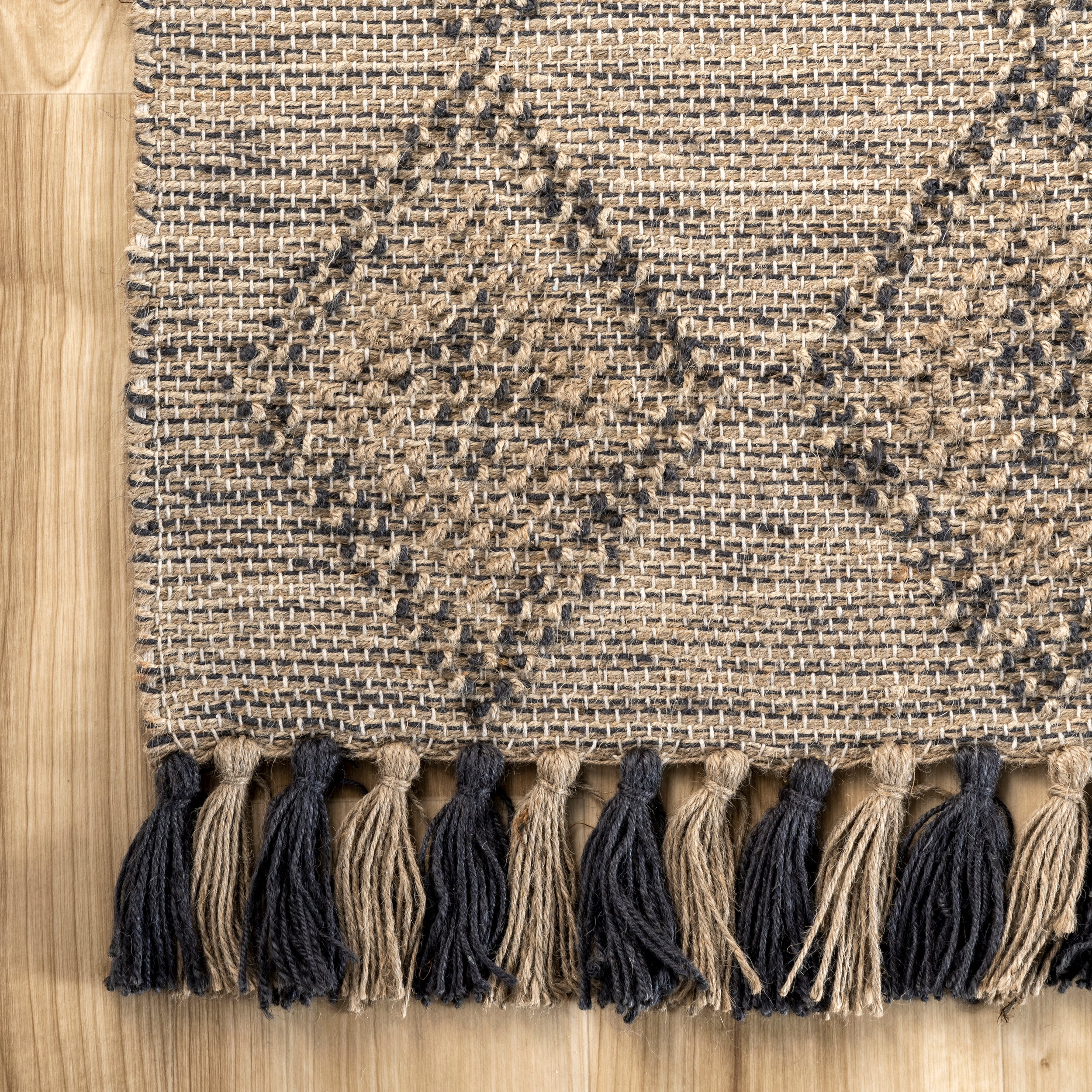 Britta Textured Diamond Tassel Area Rug - Image 5