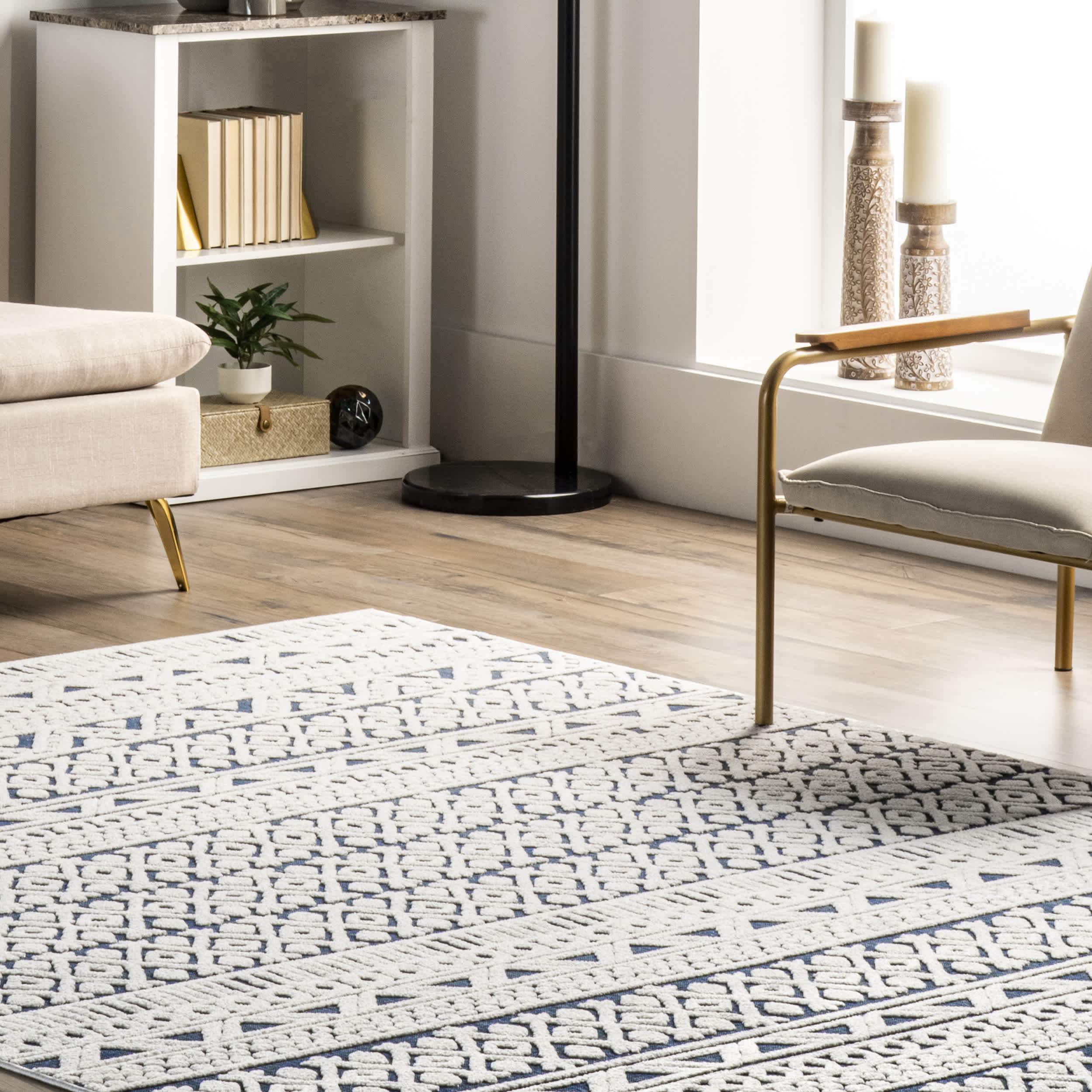 Tina Textured Geometric Banded Area Rug - Image 18