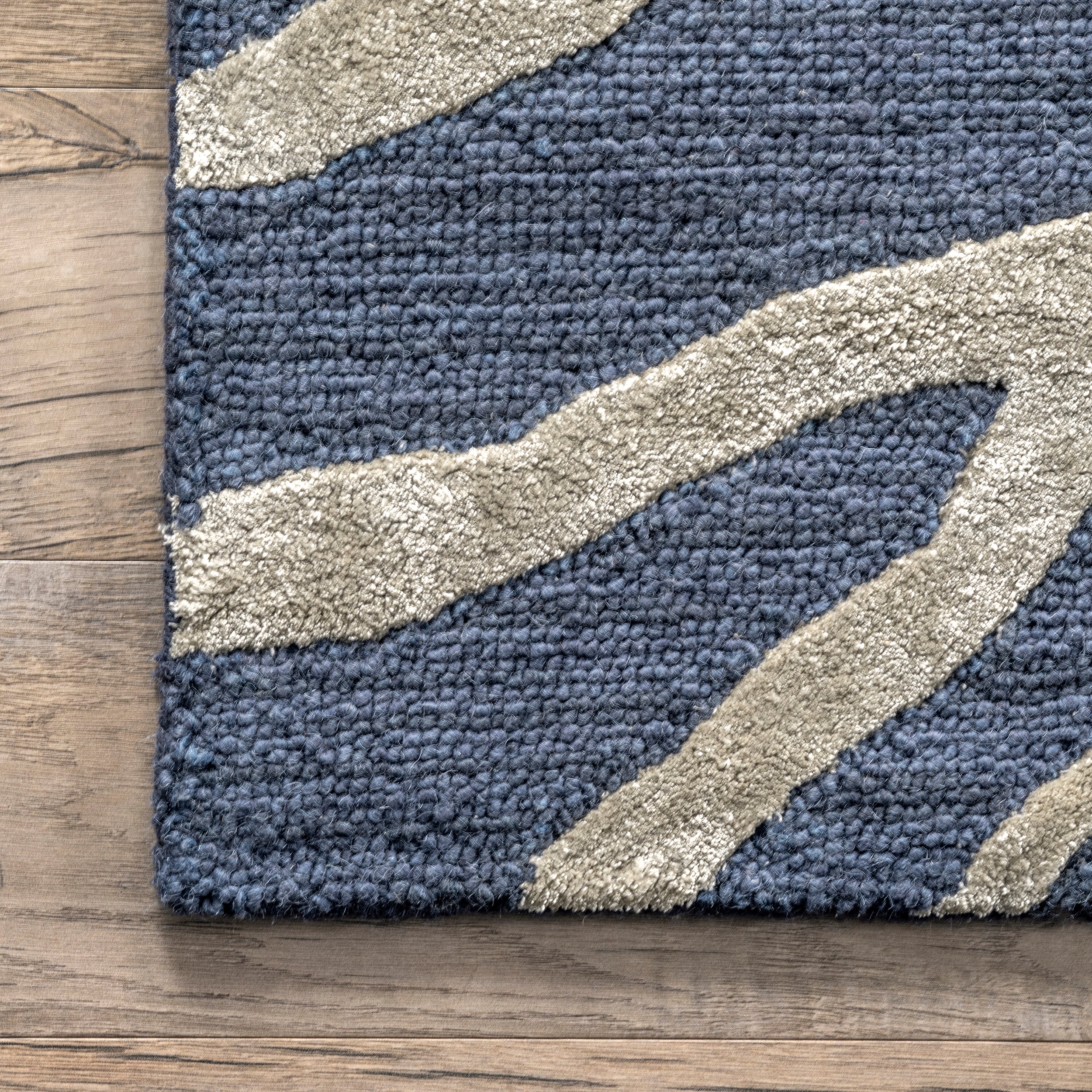 Hand Tufted Plush Zebra Area Rug - Image 15