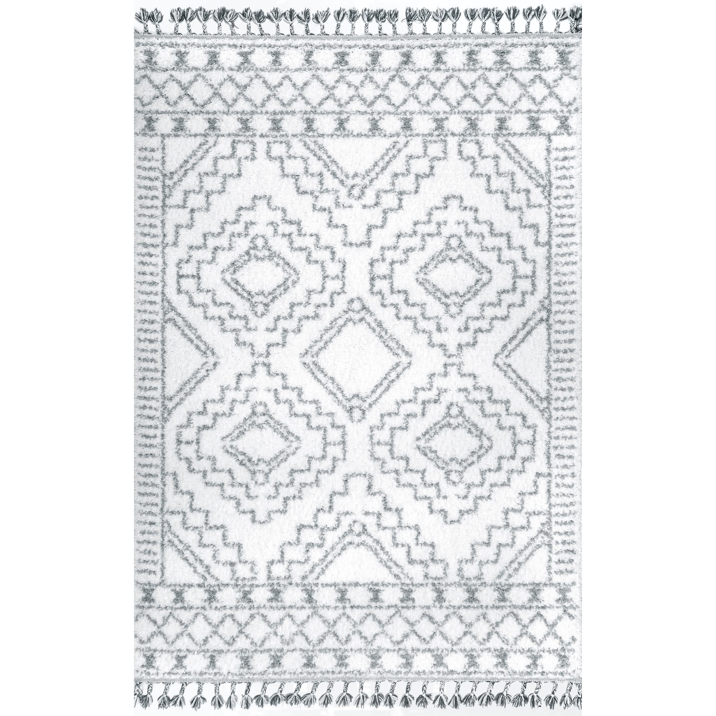 Vasiliki Moroccan Tribal Tassel Area Rug