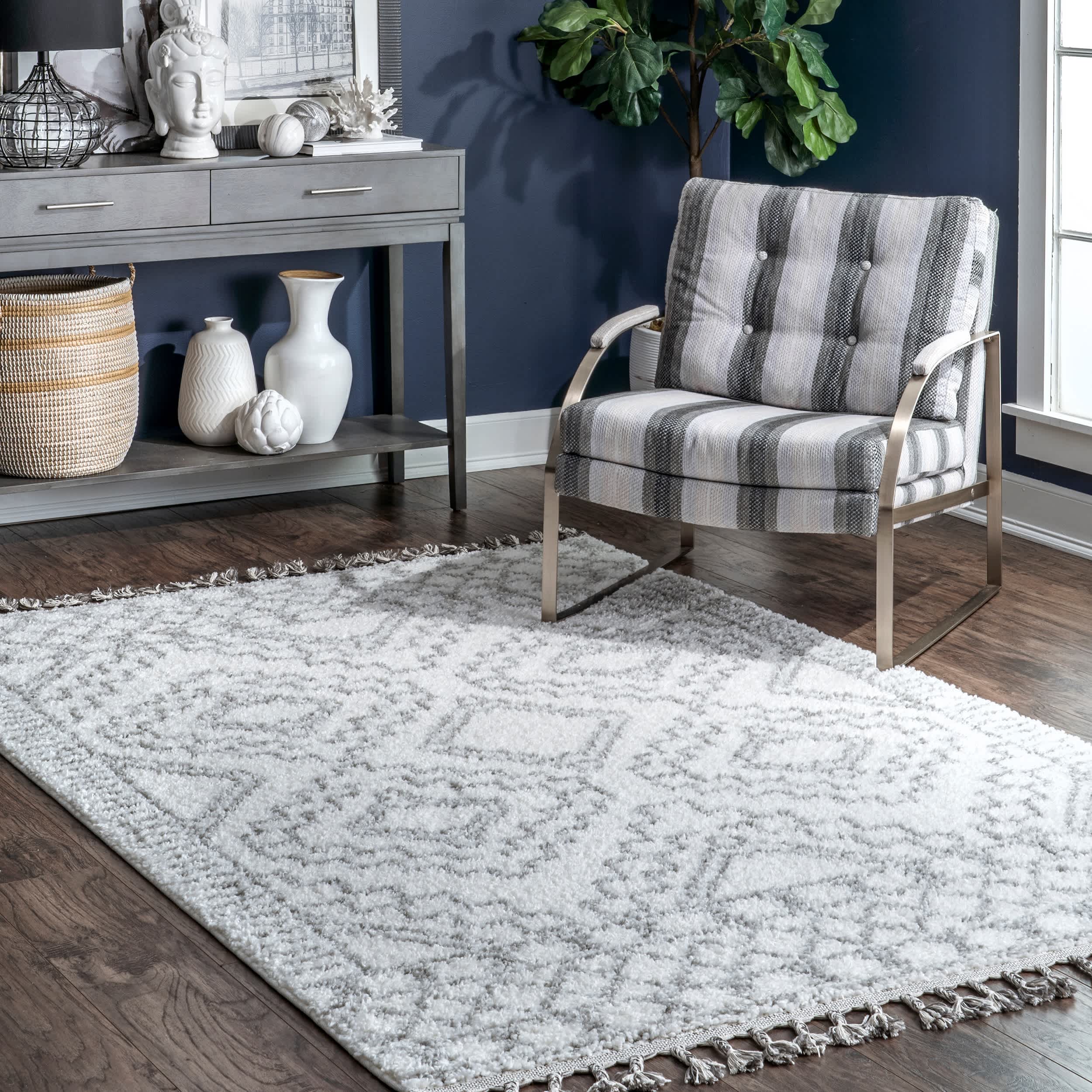 Vasiliki Moroccan Tribal Tassel Area Rug - Image 2