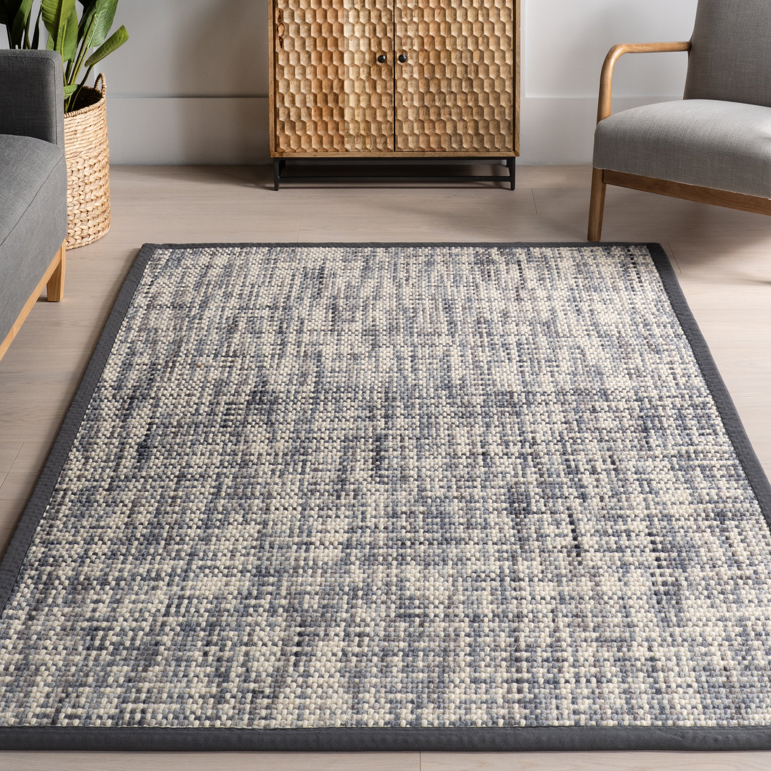Coretta Modern Bordered Area Rug - Image 9
