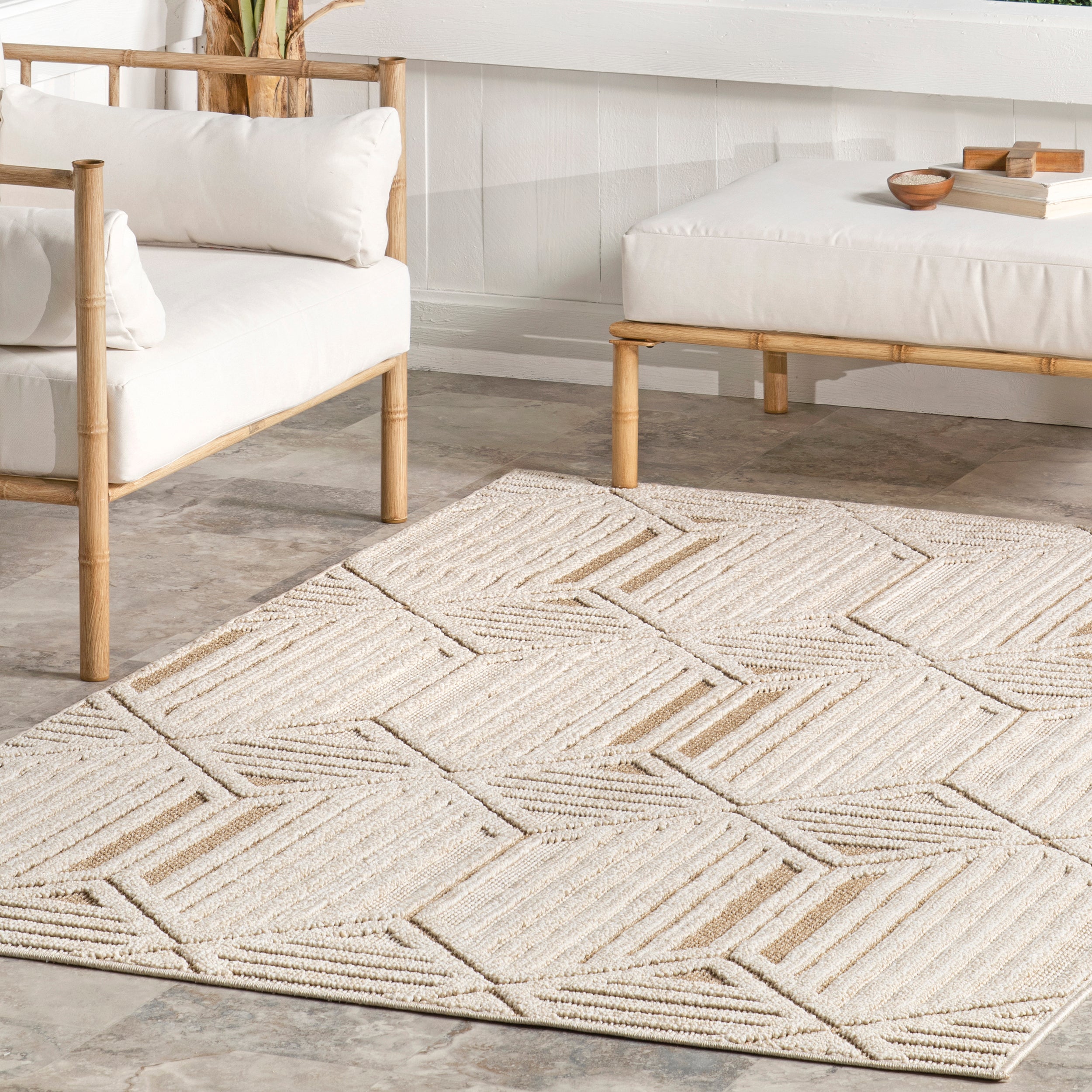 Letitia Raised Diamond Indoor/Outdoor Area Rug - Image 9