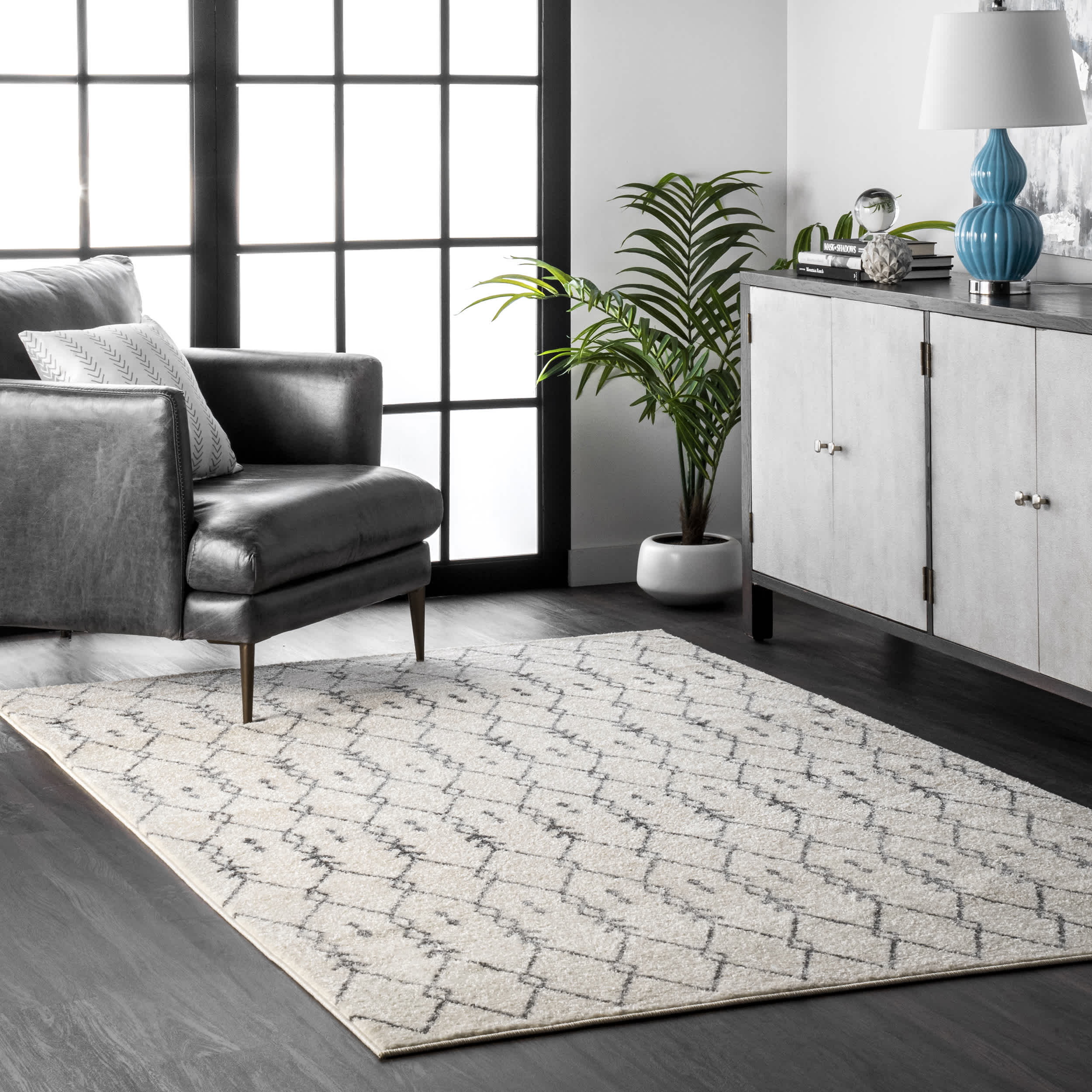Mila Cartouche Trellis Area Rug - Image 2