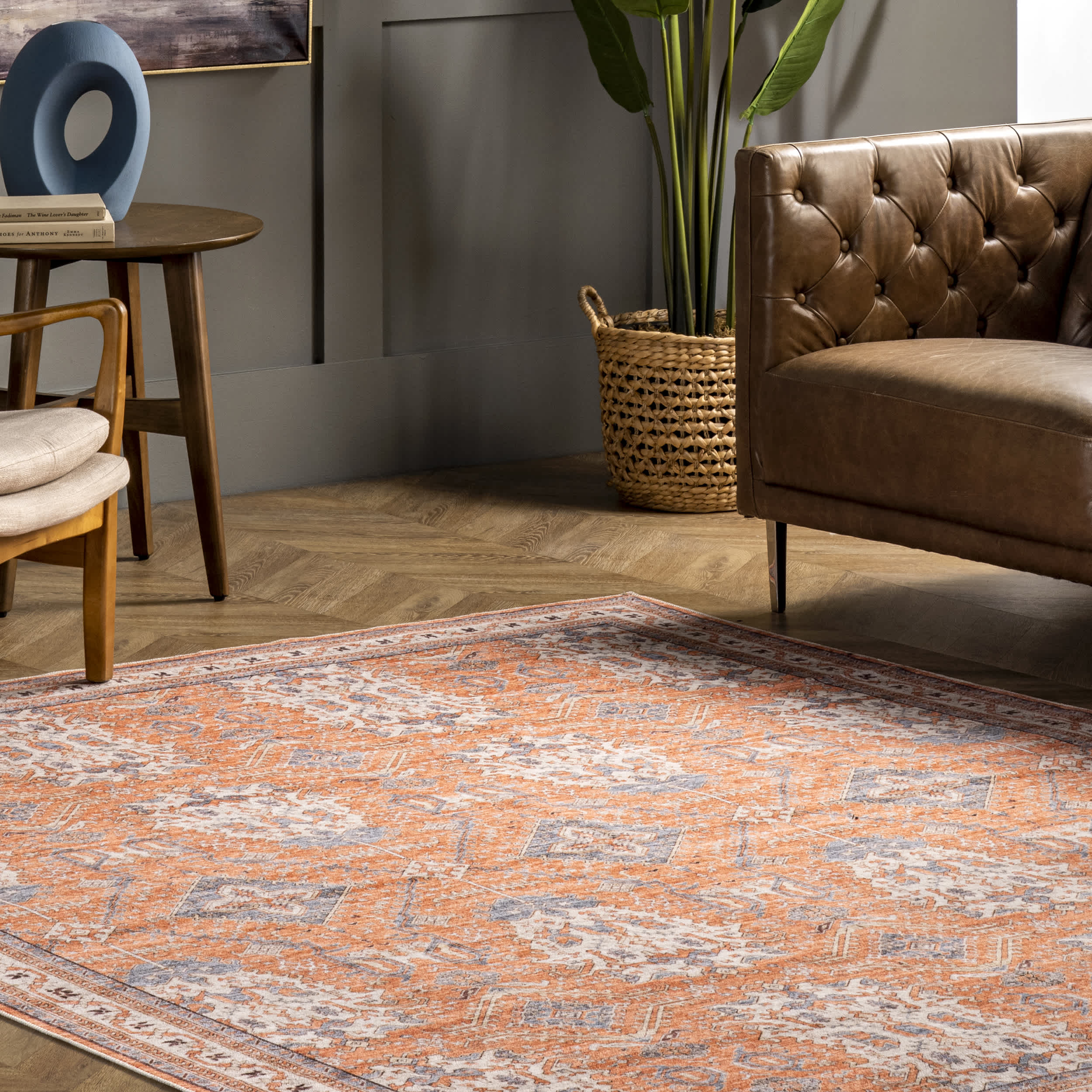 Sky Machine Washable Global Inspired Area Rug - Image 9