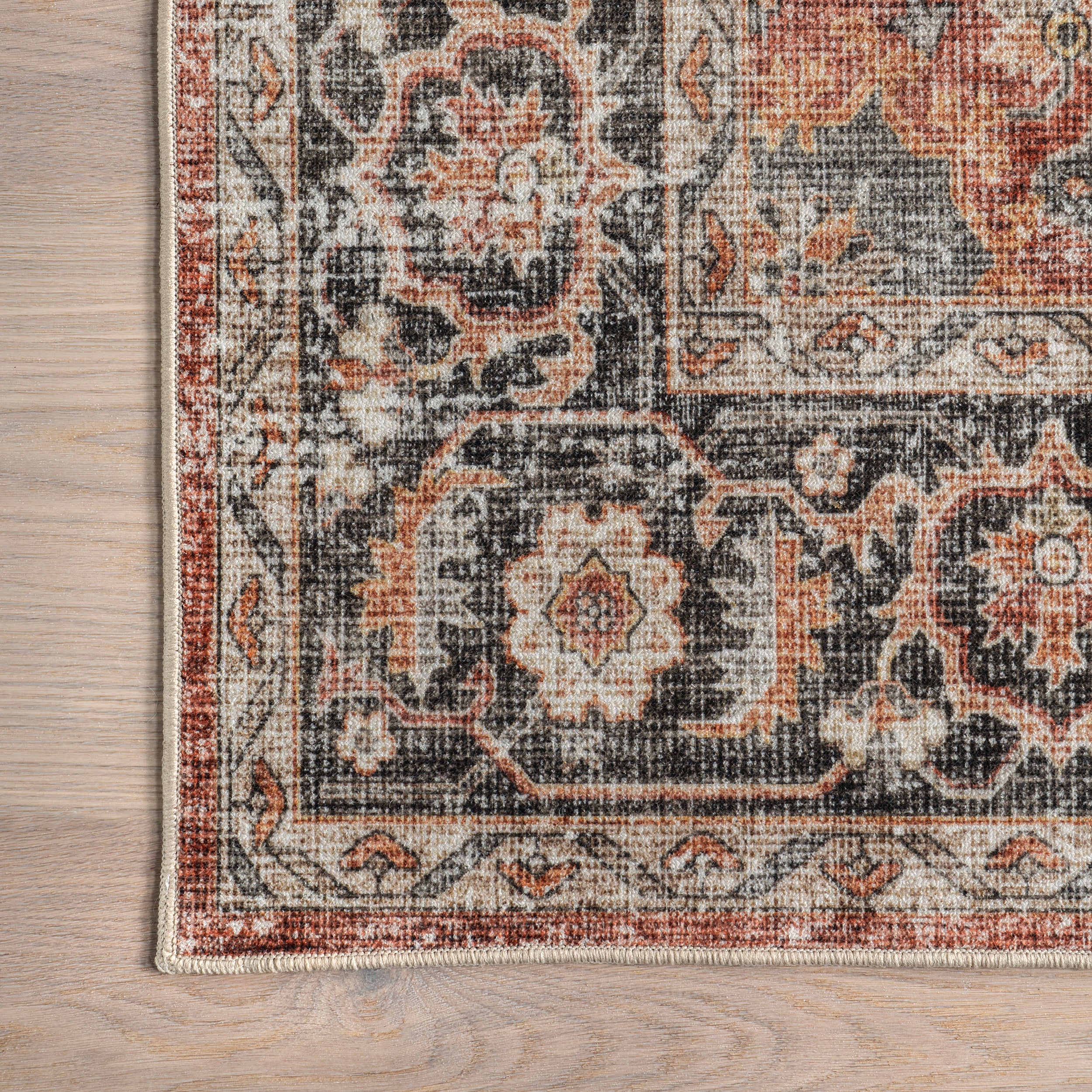 Arbor Traditional Vintage Machine Washable Area Rug - Image 5