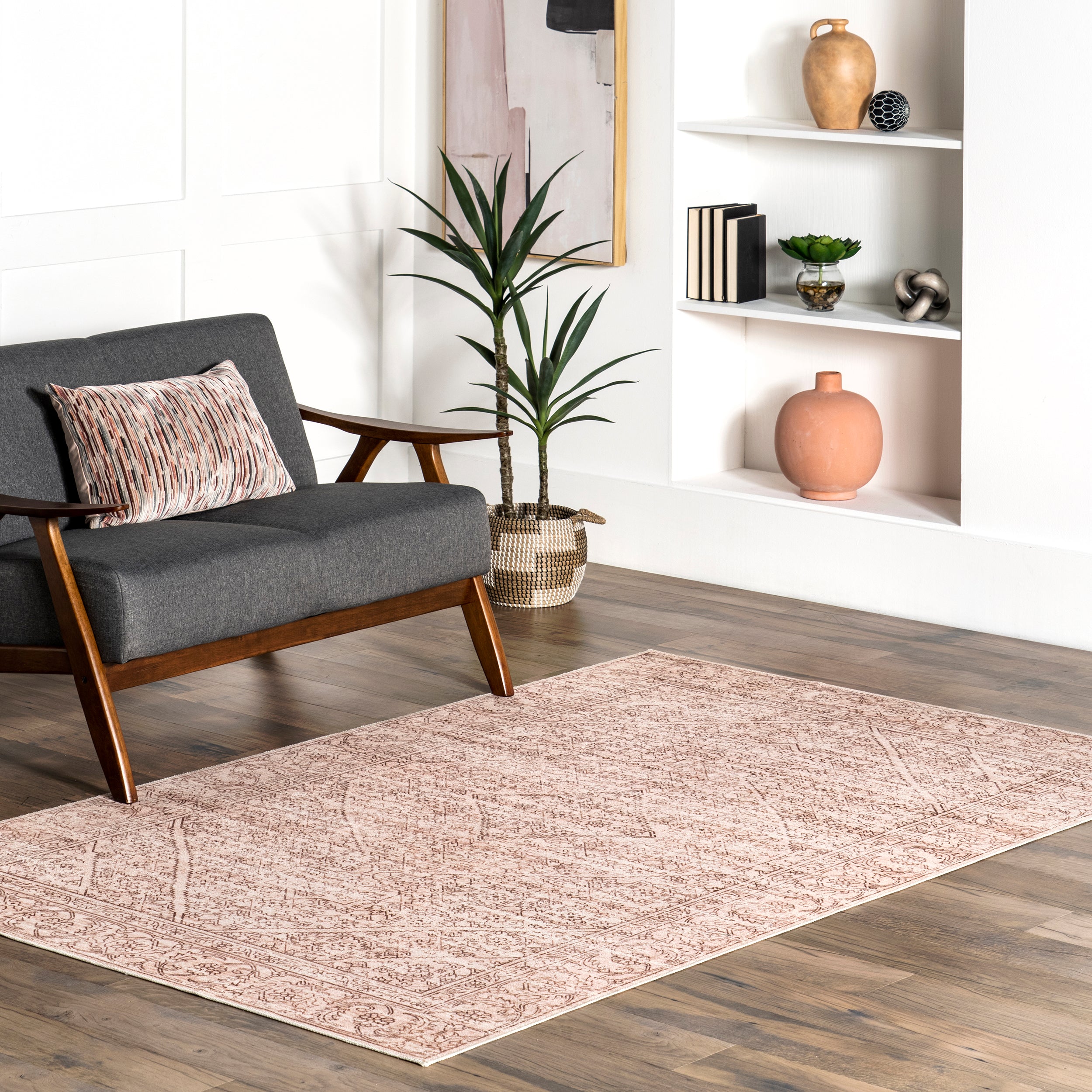 Shontal Traditional Machine Washable Area Rug - Image 2