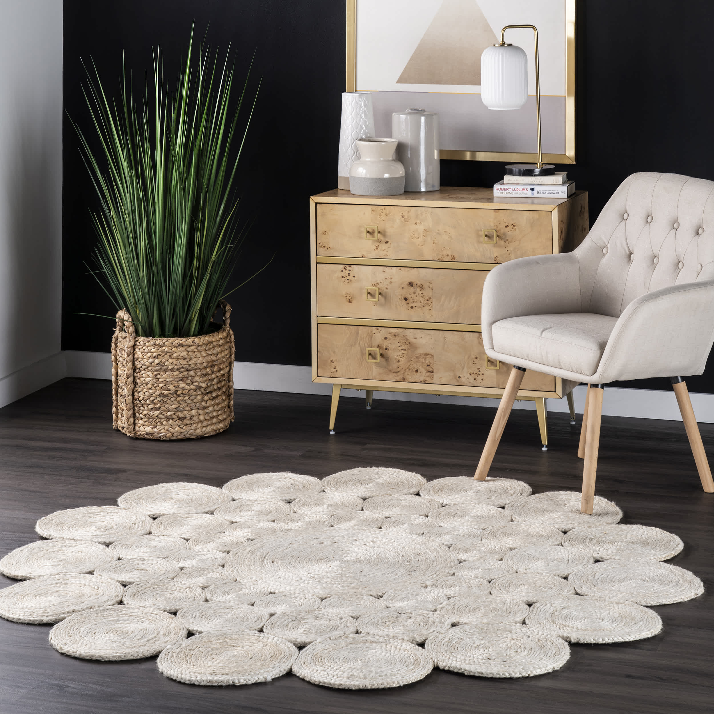 Eden Circle Braided Jute Area Rug - Image 2