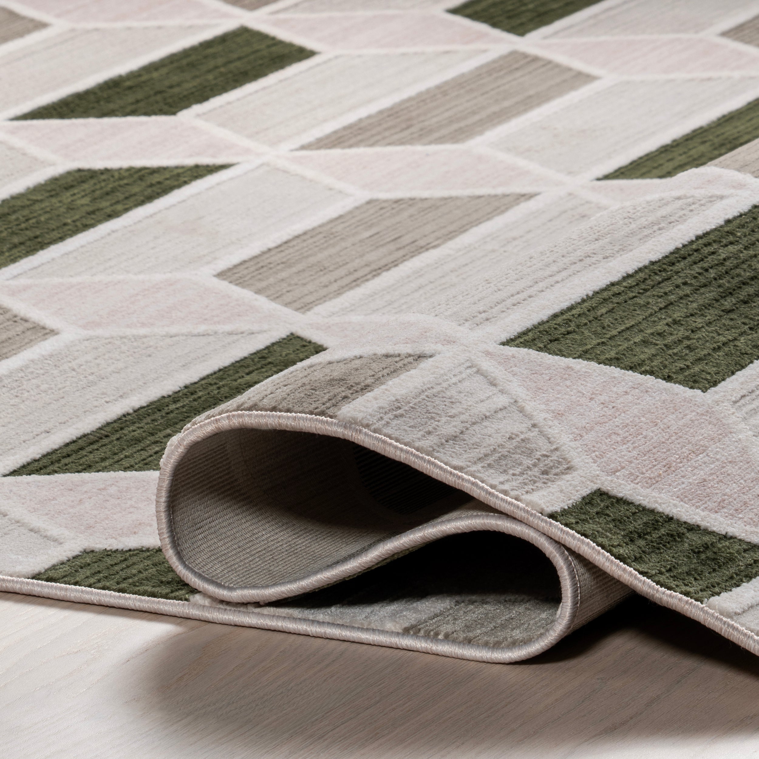 Fressia Modern High-Low Geometric Area Rug - Image 4