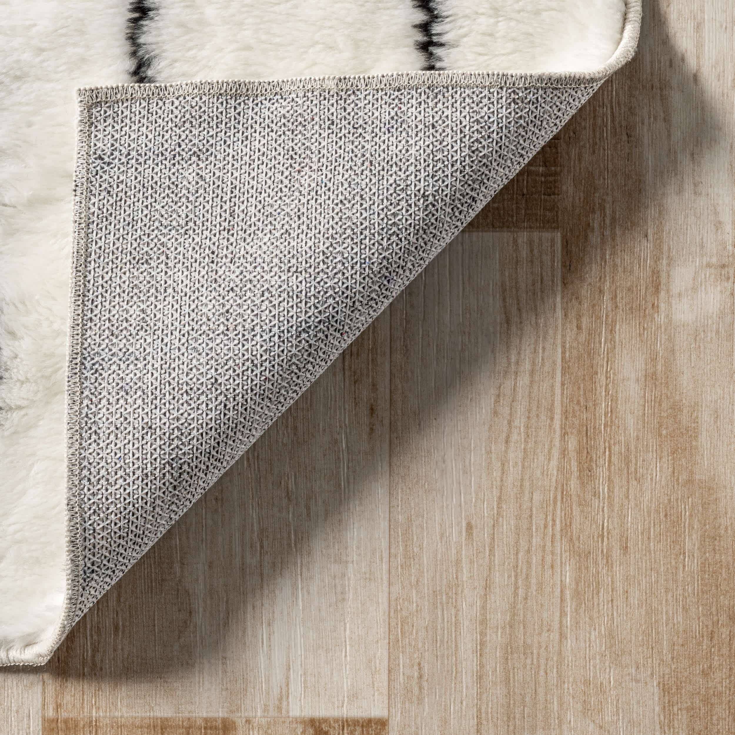 Ethnic Striped Washable Shag Area Rug - Image 7
