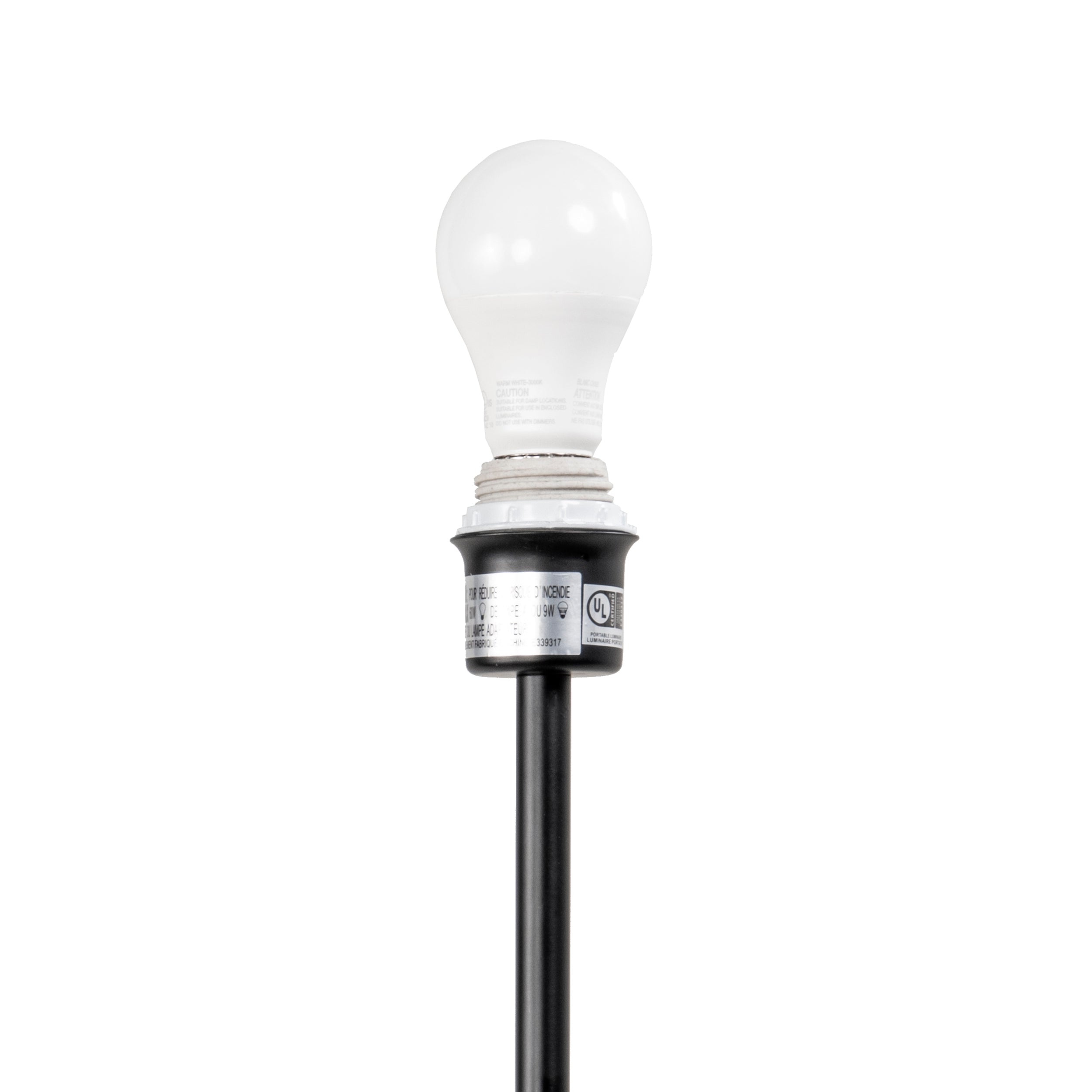 38-inch Marble/Iron Torchiere Table Lamp - Image 6