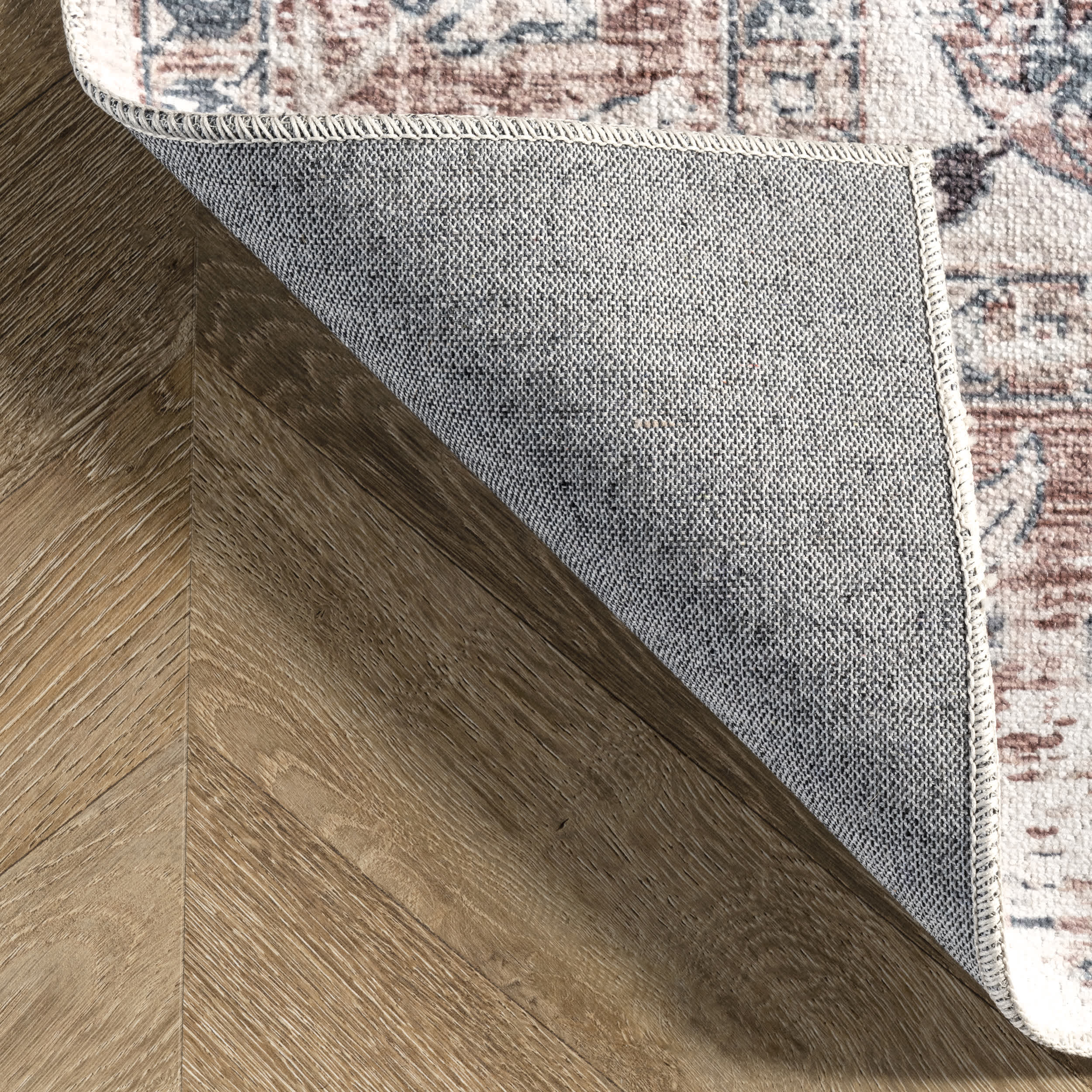 Layna Machine Washable Distressed Vintage Area Rug - Image 7
