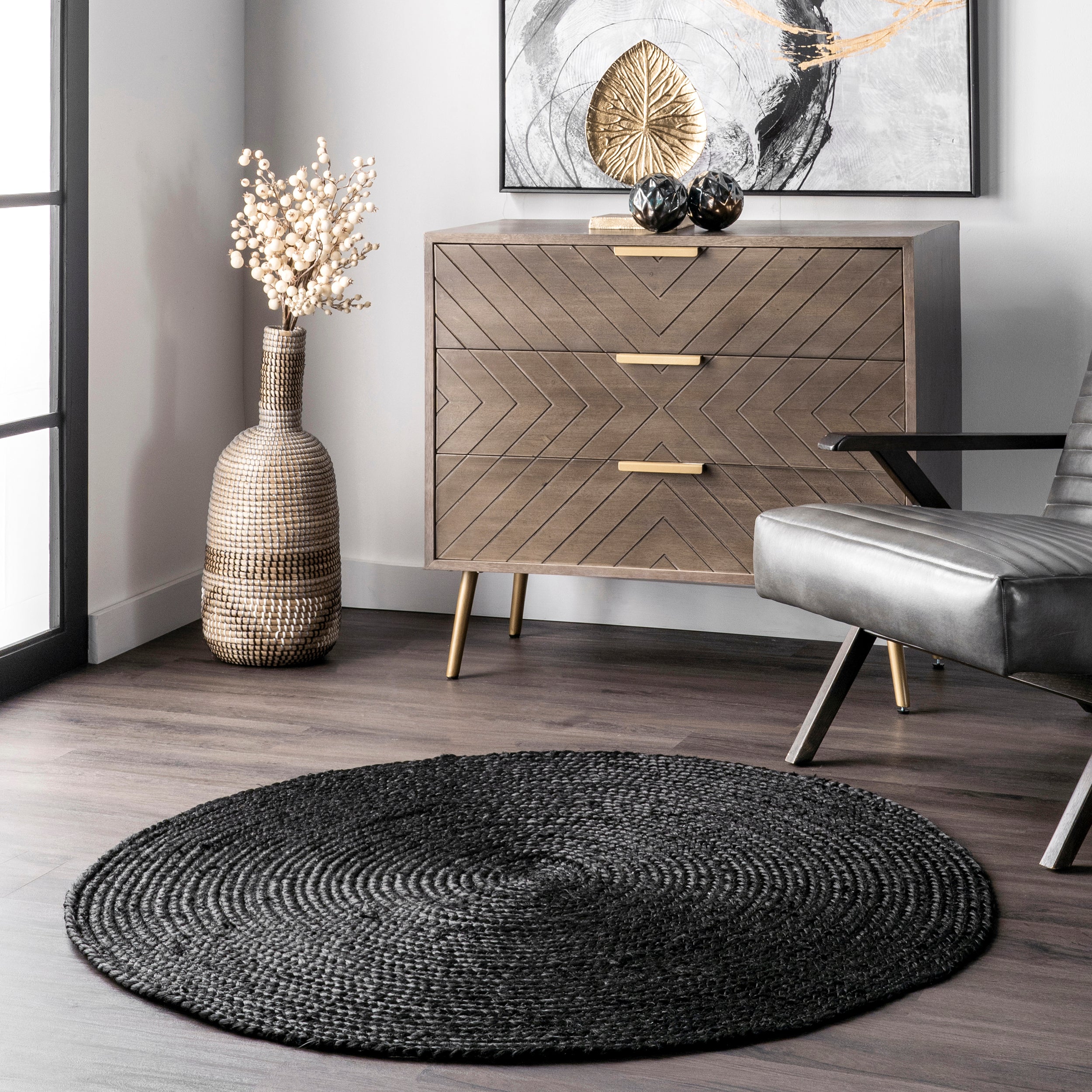 Rigo Hand Woven Farmhouse Jute Area Rug - Image 11
