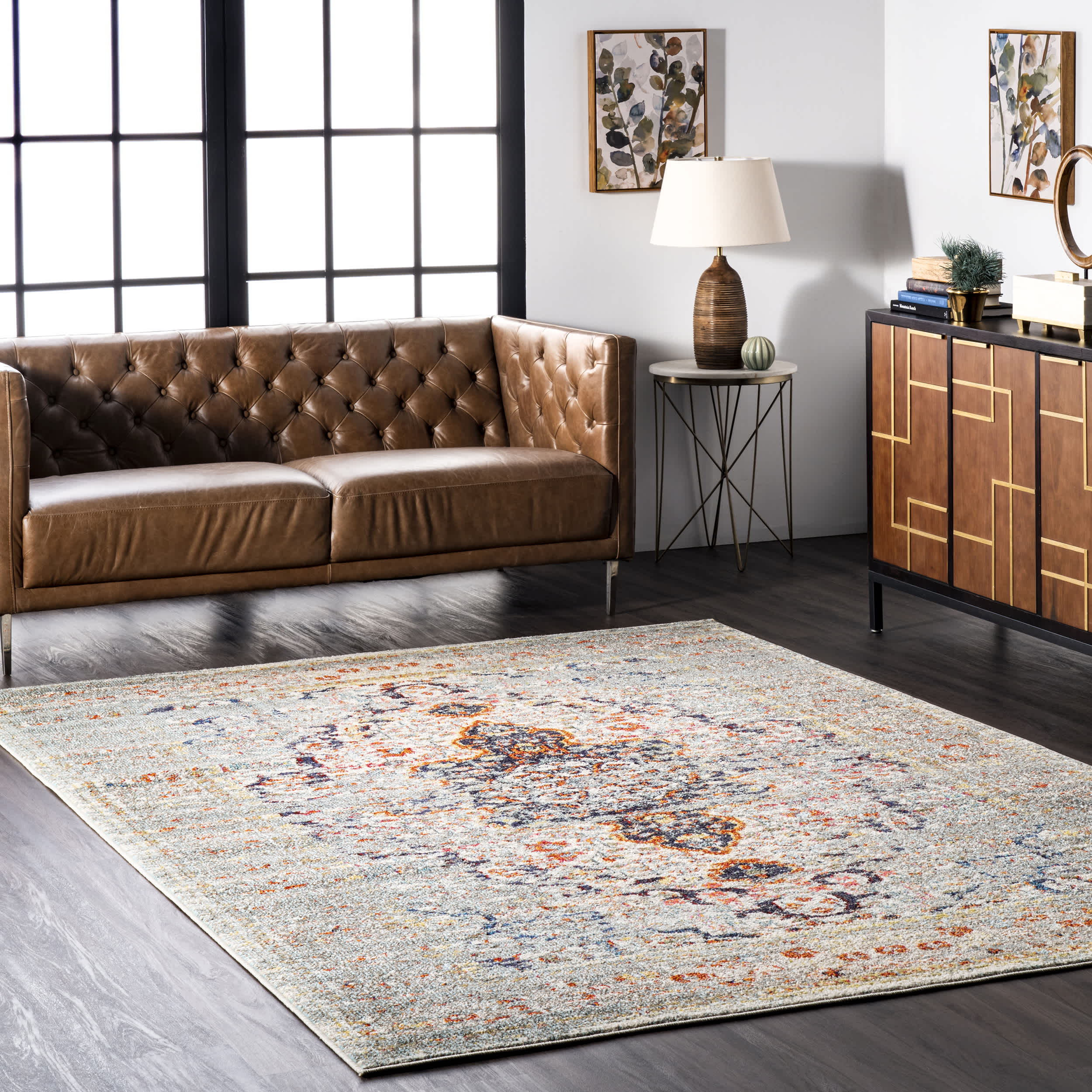 Distressed Persian Sarita Area Rug - Image 2
