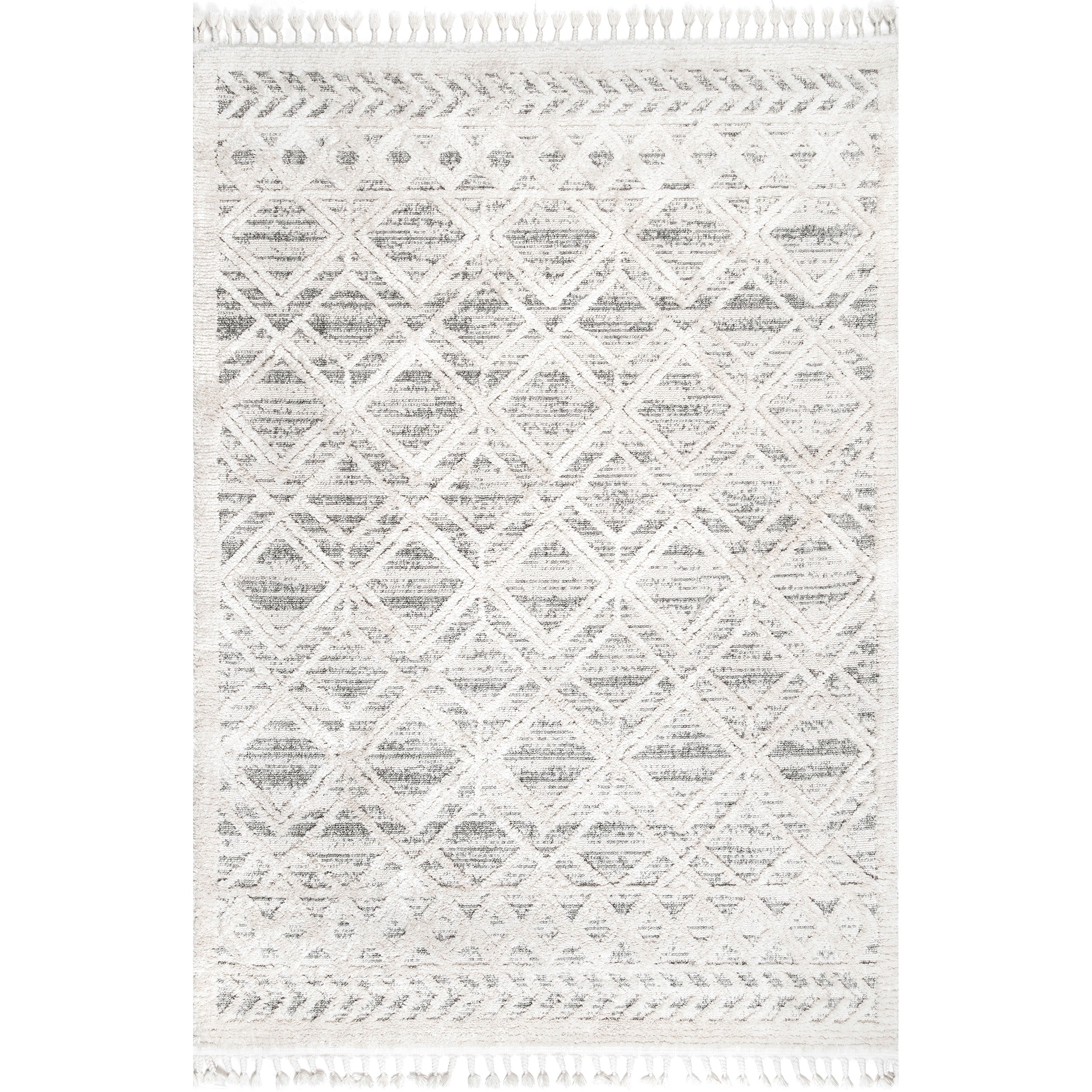 Ansley Moroccan Lattice Tassel Area Rug - Image 11