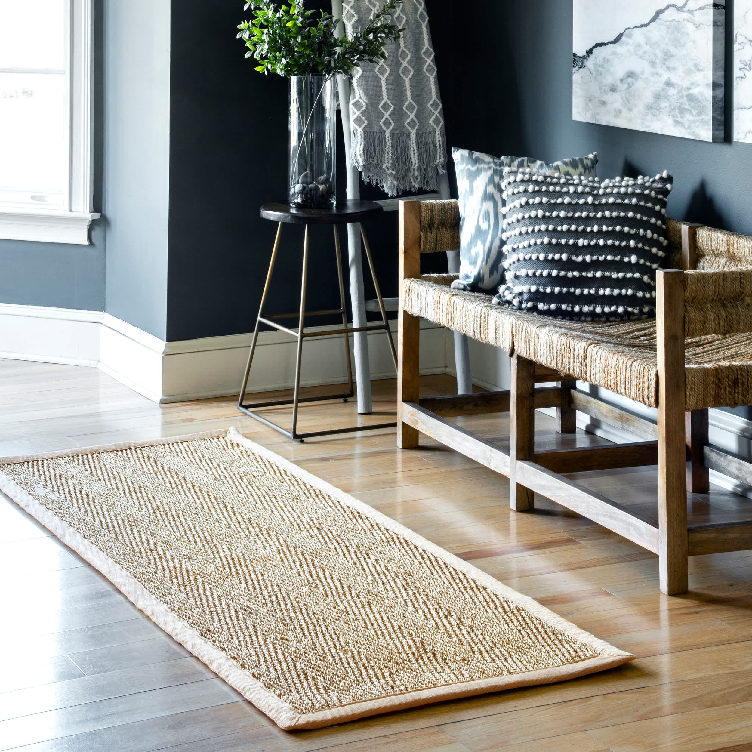 Larnaca Seagrass Herringbone Indoor/Outdoor Area Rug - Image 5