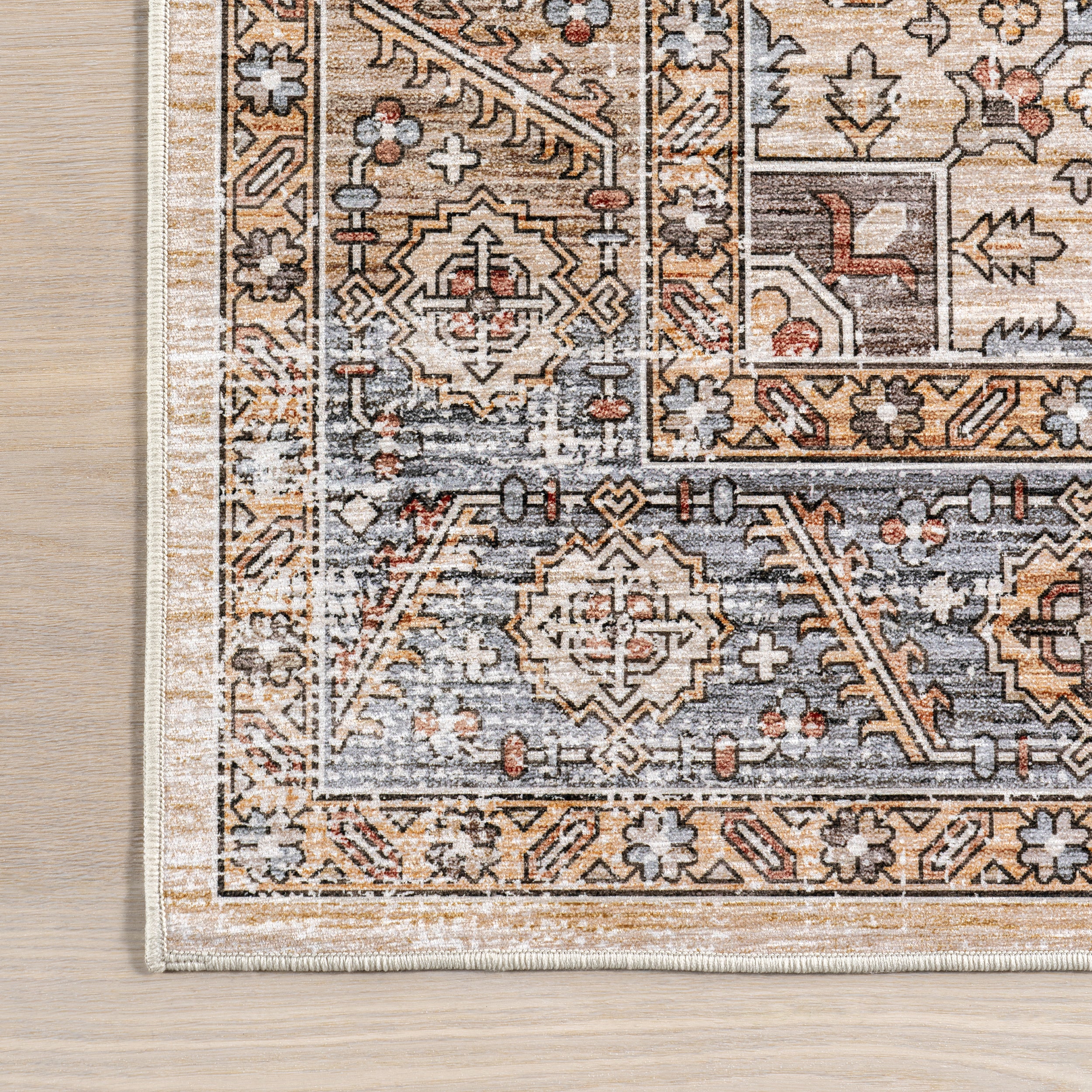 Purnima Medallion Spill Proof Machine Washable Area Rug - Image 6