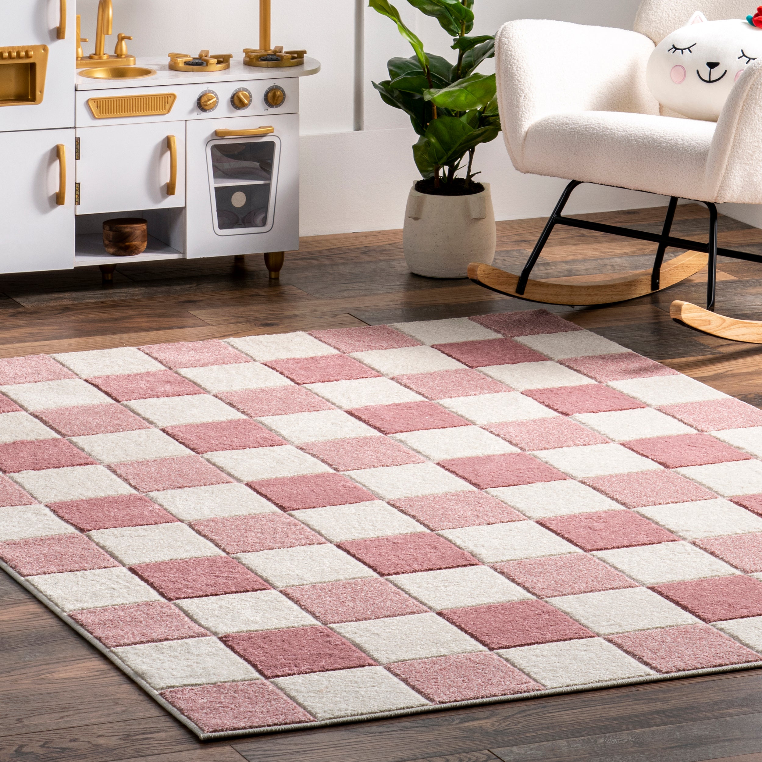 Aubrey Checkered Kids Area Rug - Image 9