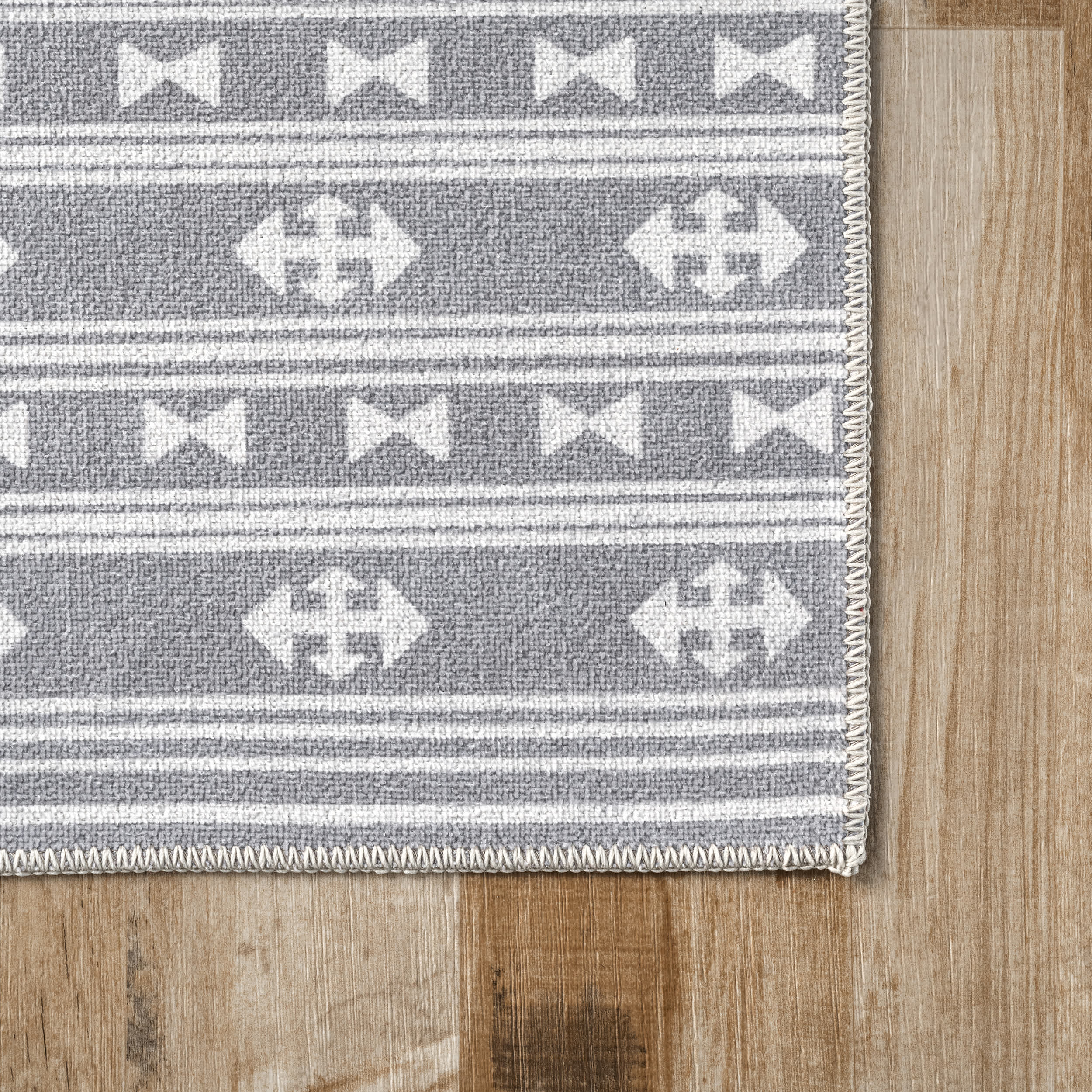 Joelle Machine Washable Tribal Geometirc Border Area Rug - Image 15