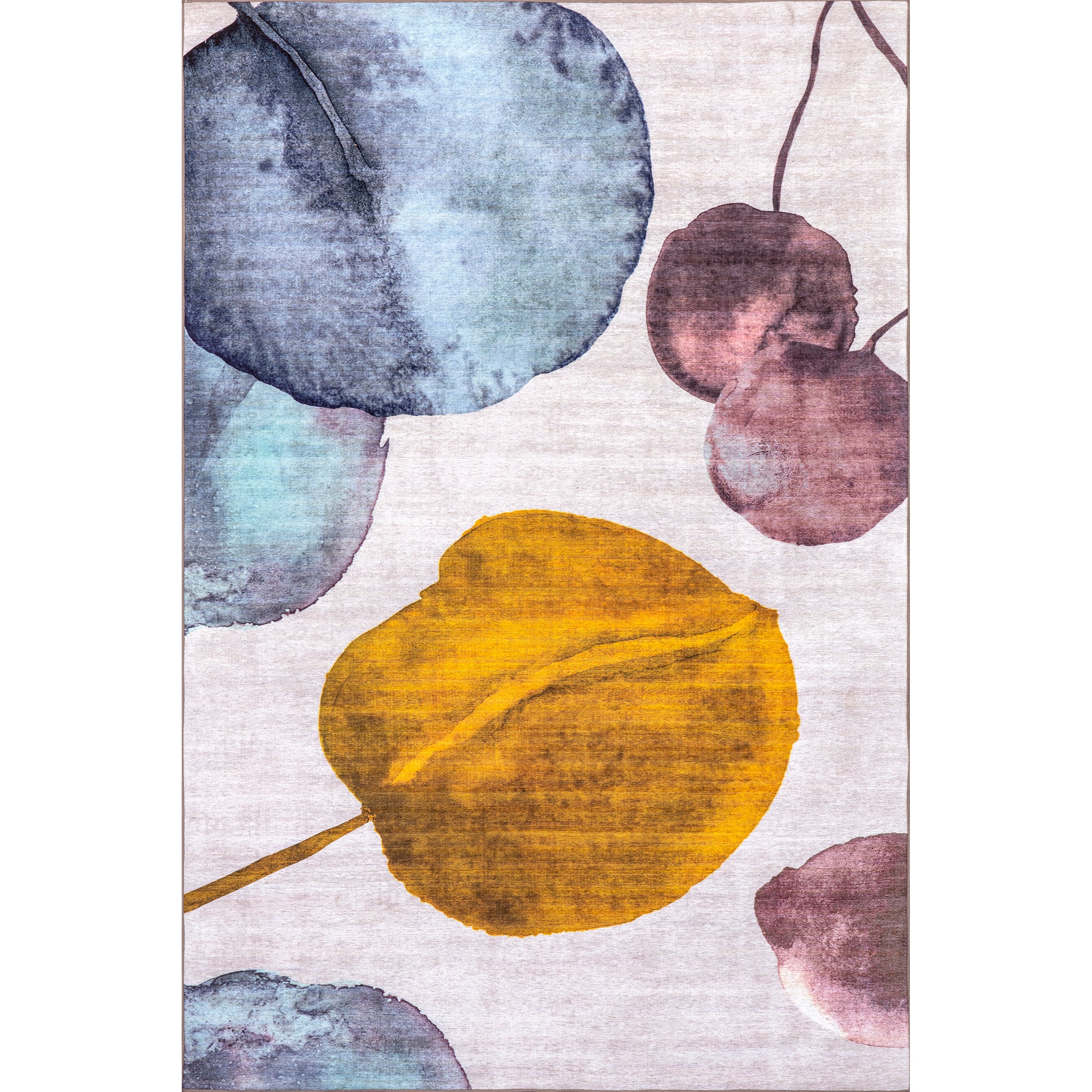 Kristy Leaves Machine Washable Indoor/Outdoor Area Rug
