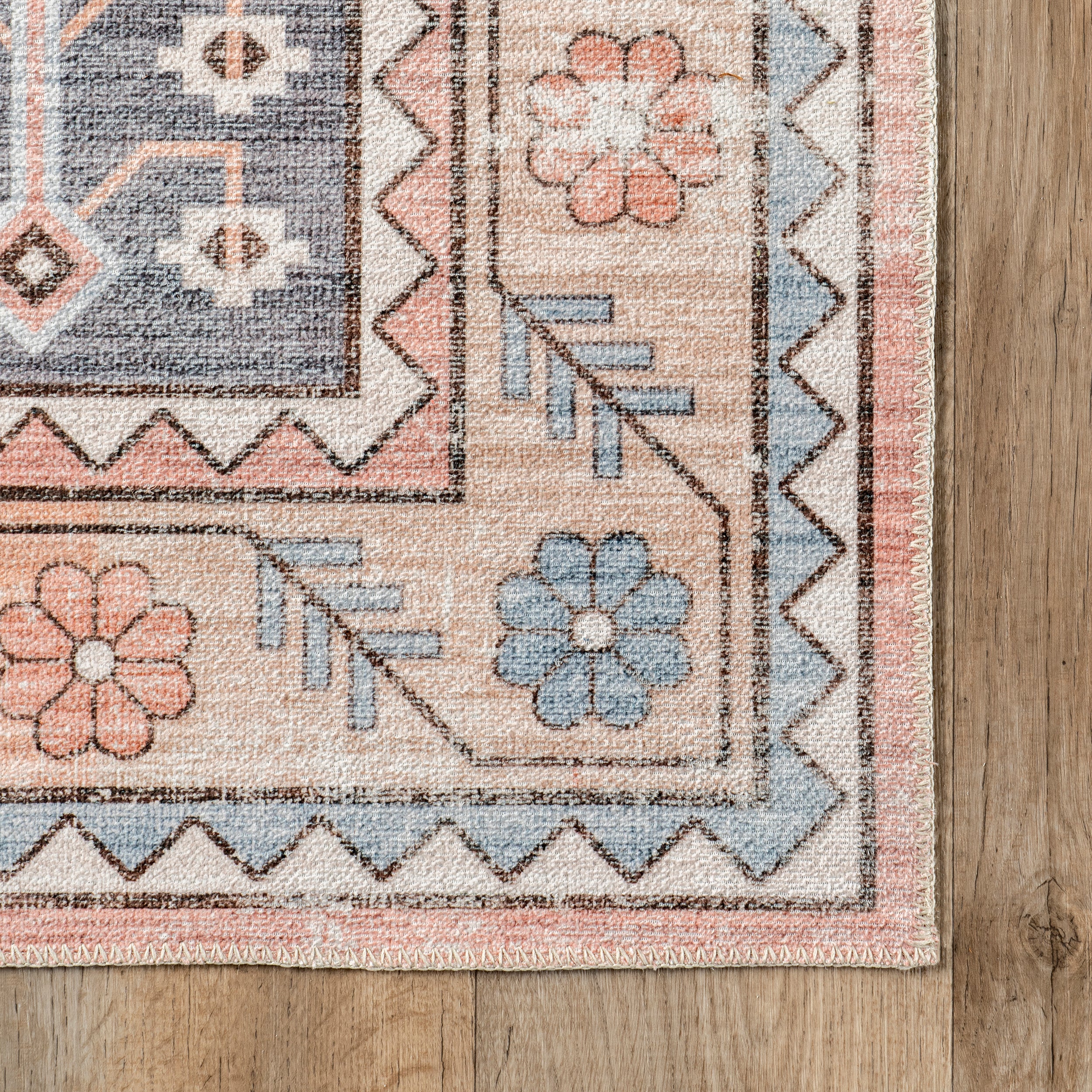 Catreena Transitional Floral Machine Washable Area Rug - Image 5