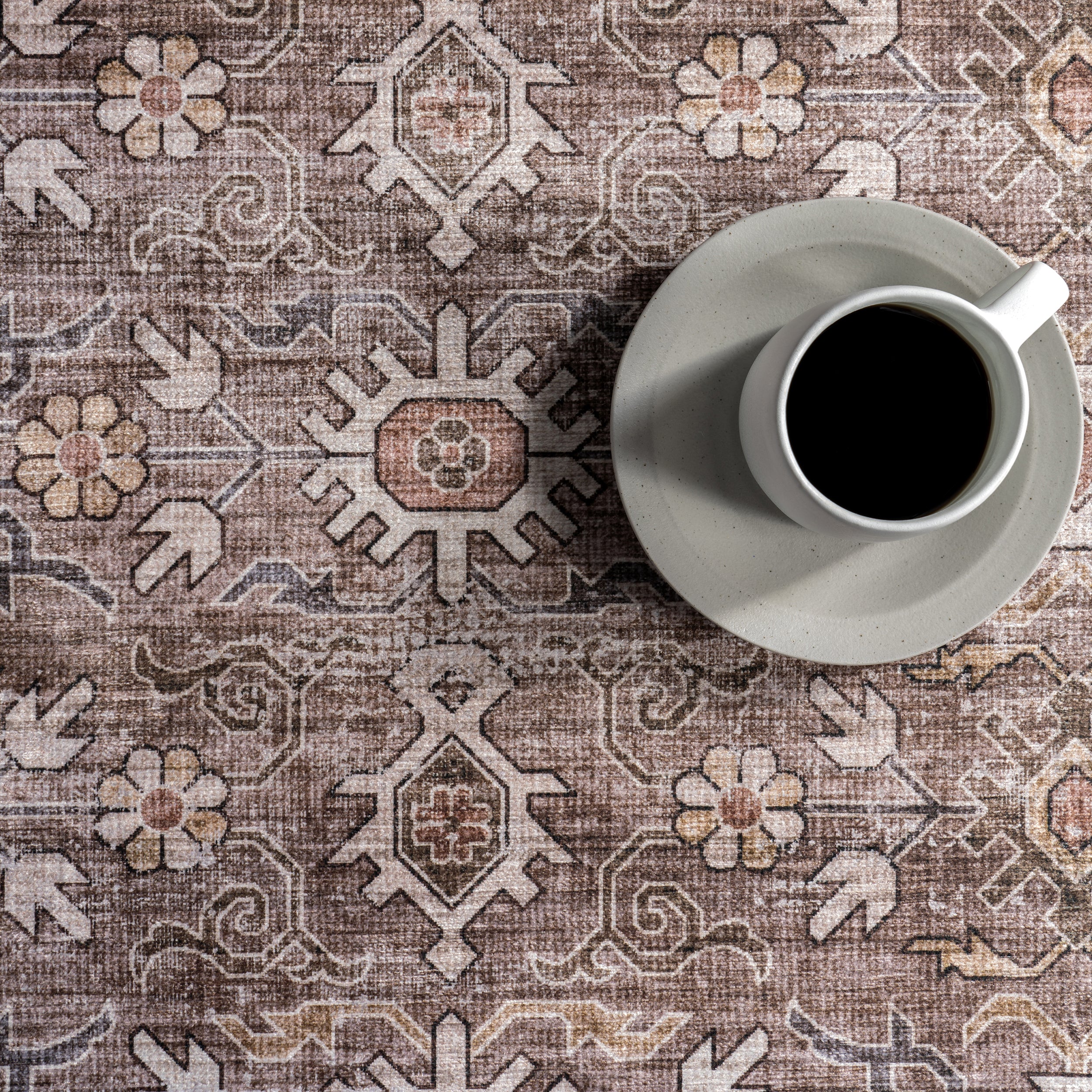 Rania SplashGuard Medallion Machine Washable Area Rug - Image 7