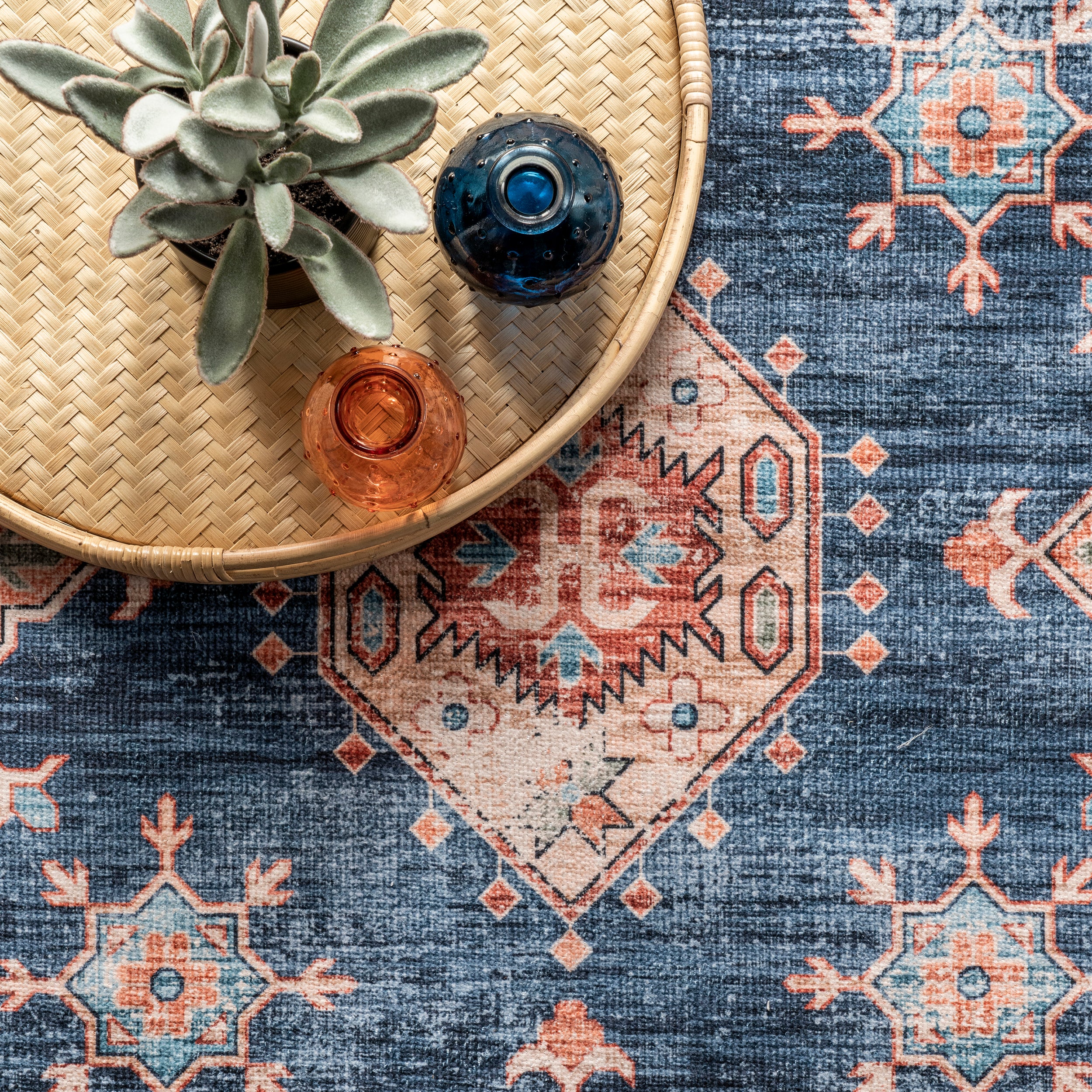 Finley Machine Washable Vintage Distressed Area Rug - Image 17