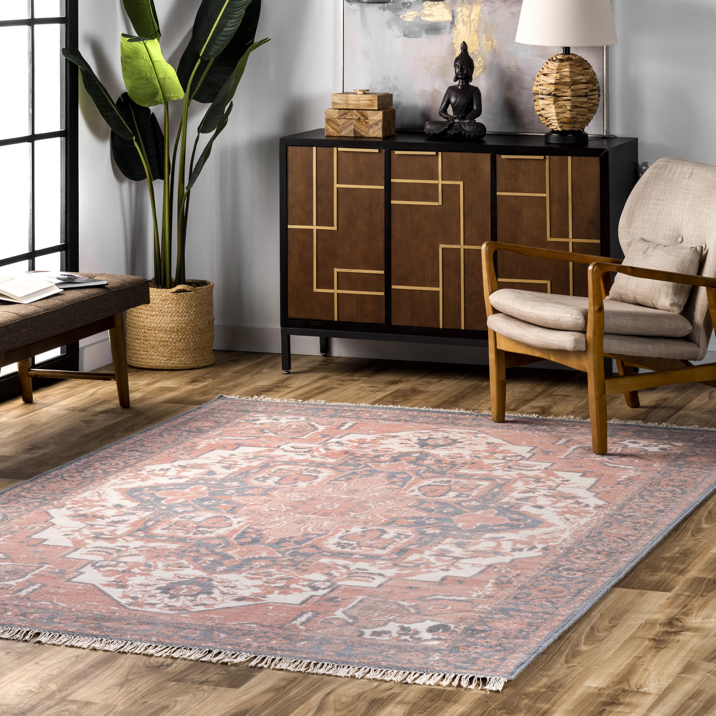 Hand Woven Werner Fringe Area Rug - Image 11