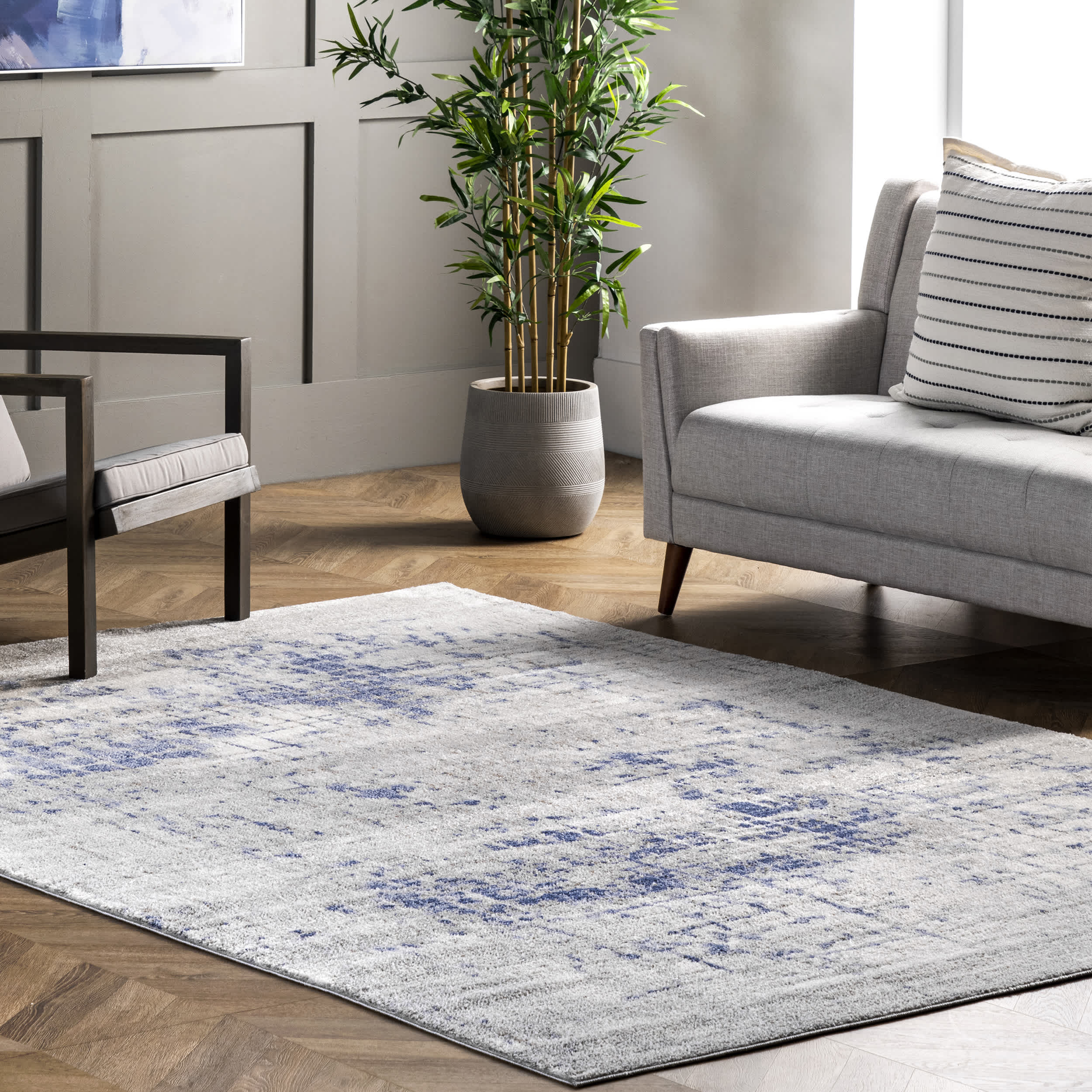 Georgie Abstract Grid Area Rug - Image 2
