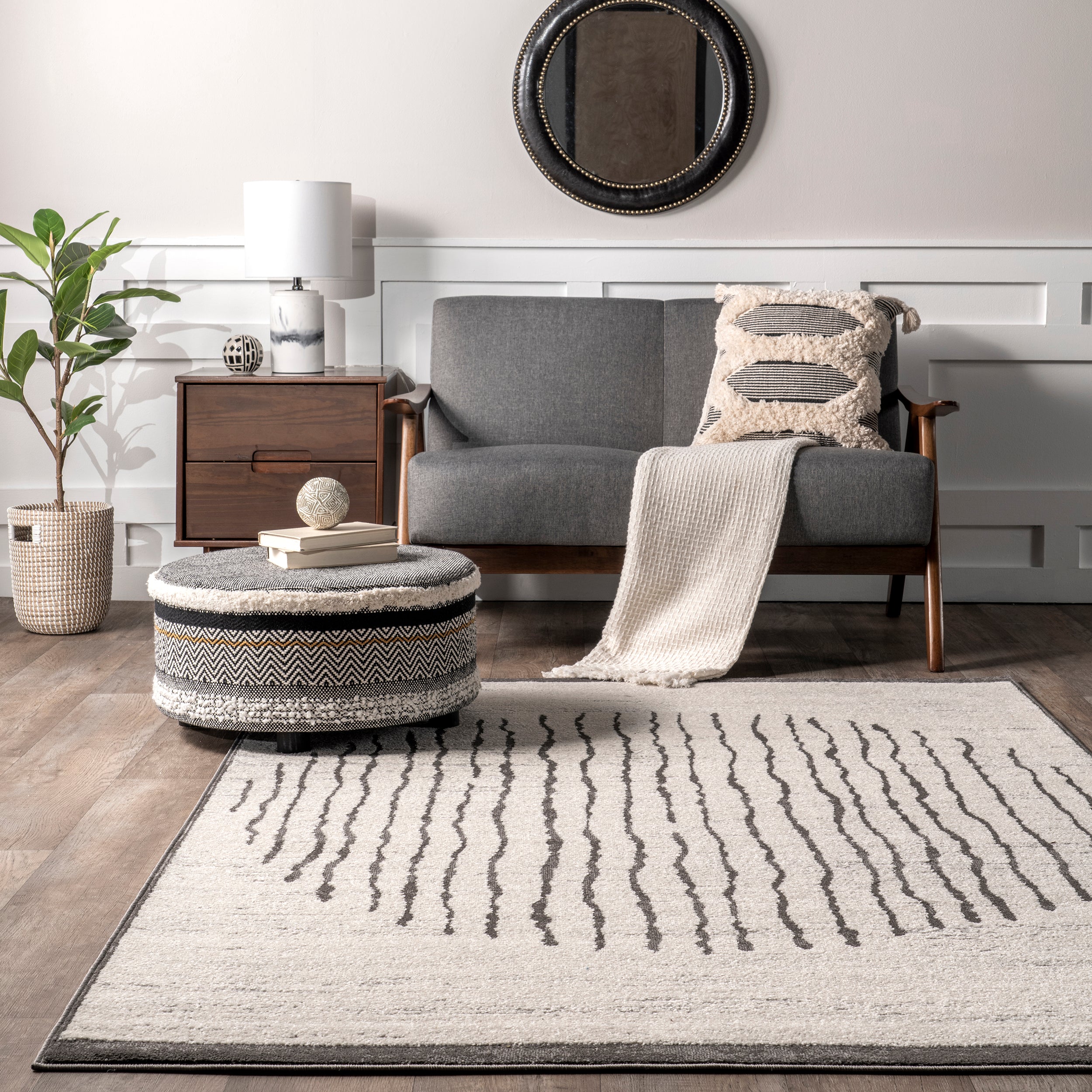Shireen Contemporary Circle Area Rug - Image 8