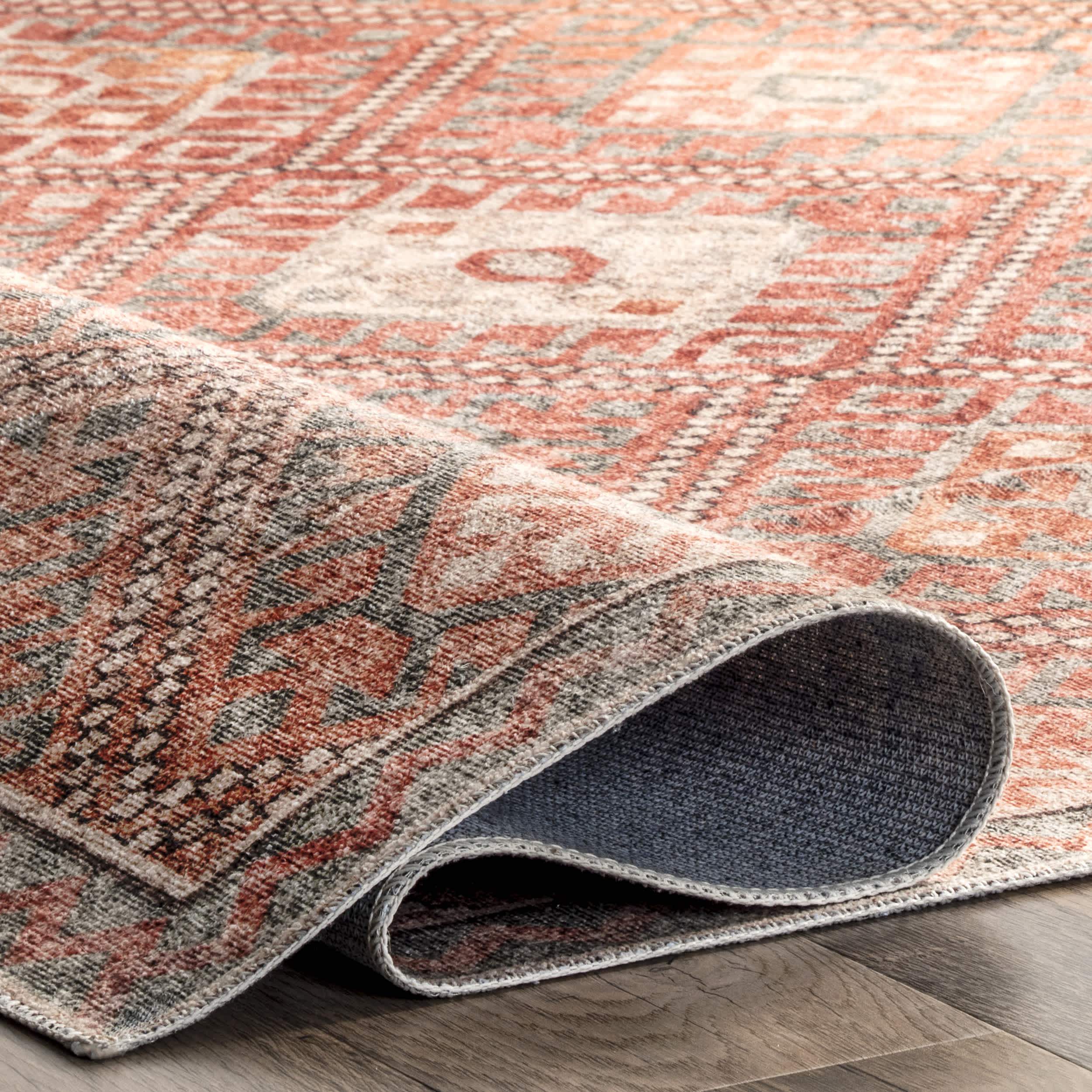 Serenity Machine Washable Diamond Trellis Area Rug - Image 4